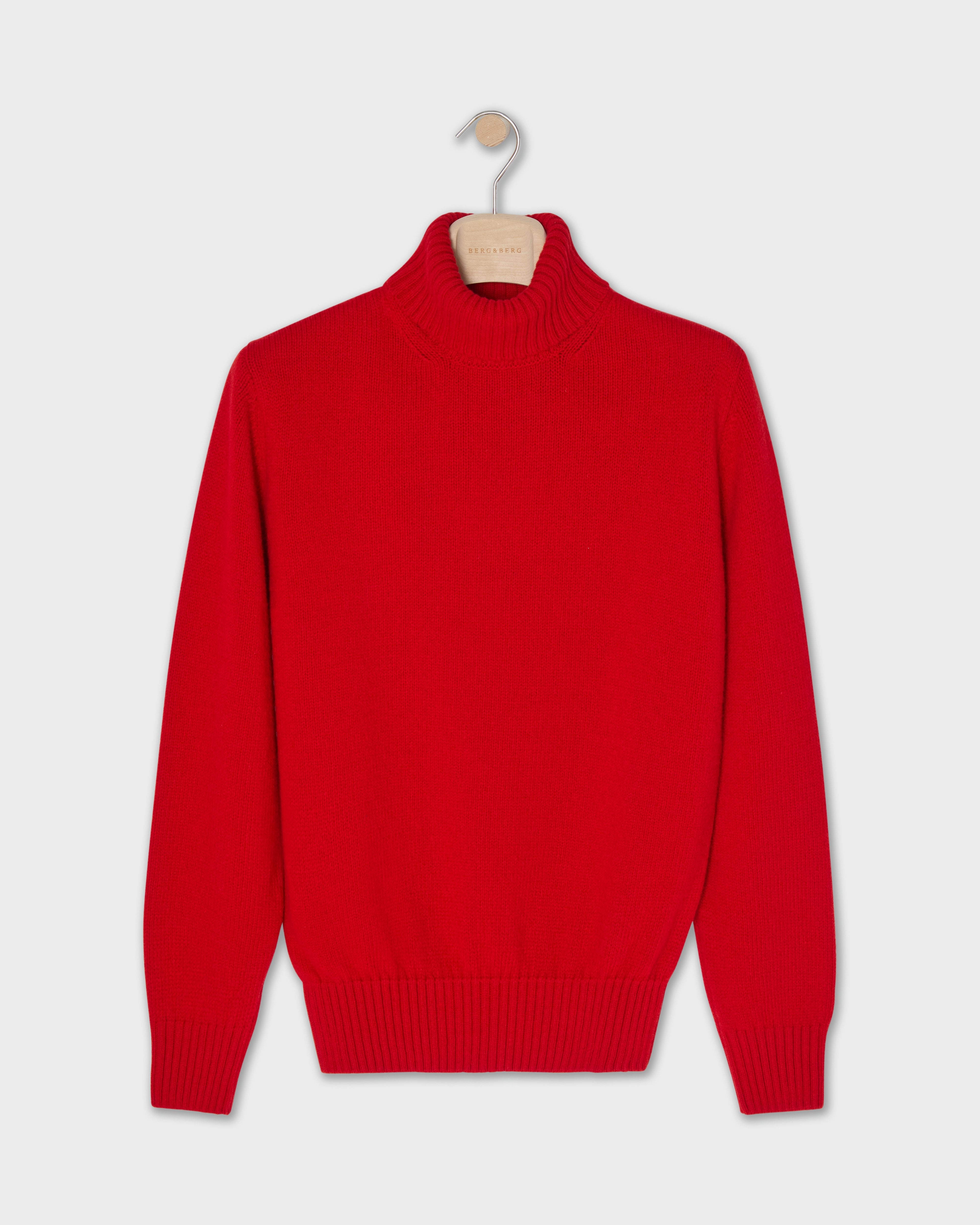 Bernhard Roll Neck Sweater - Barn Red | Berg & Berg
