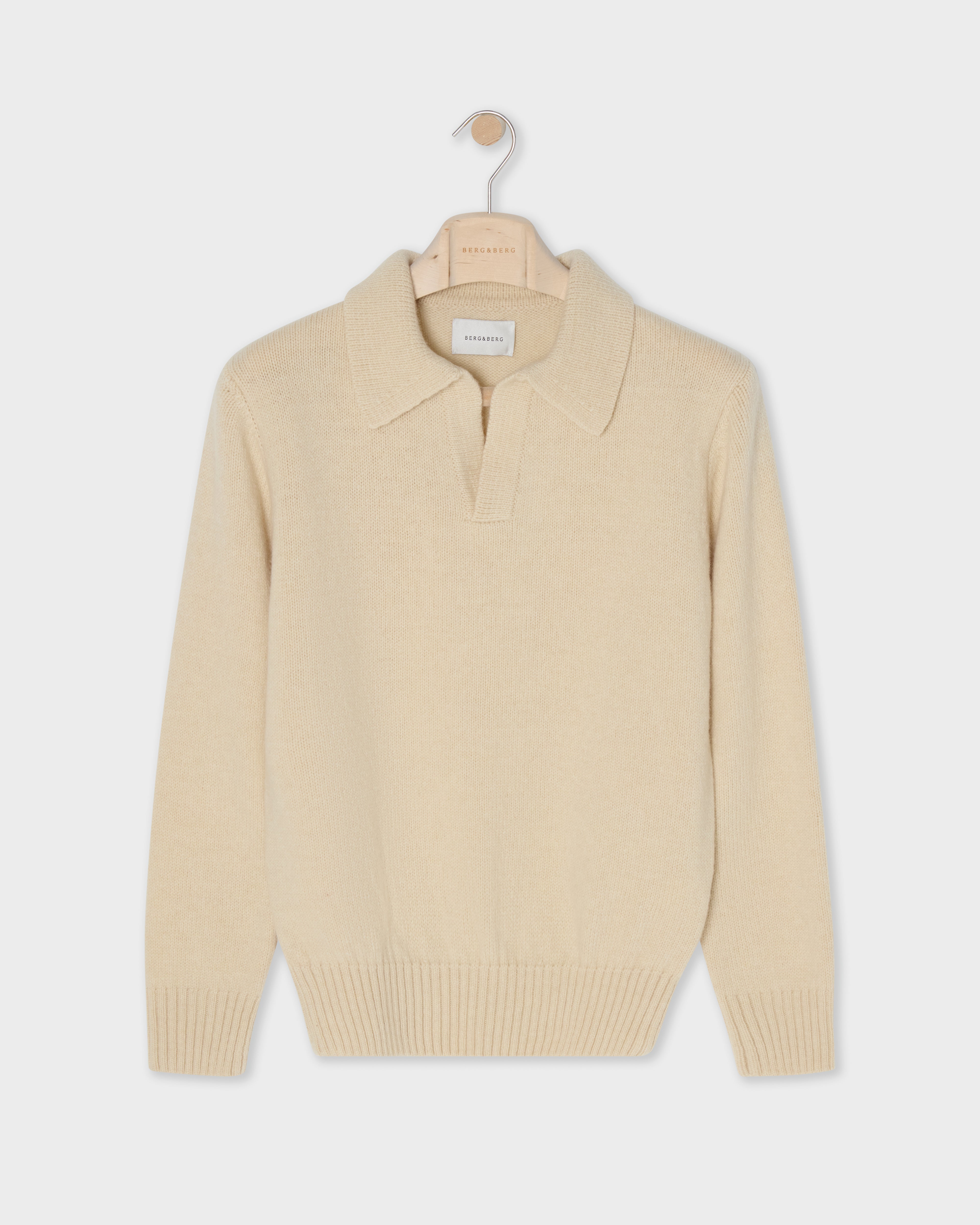 Benny Wool/Cashmere Polo - Cream | Berg & Berg