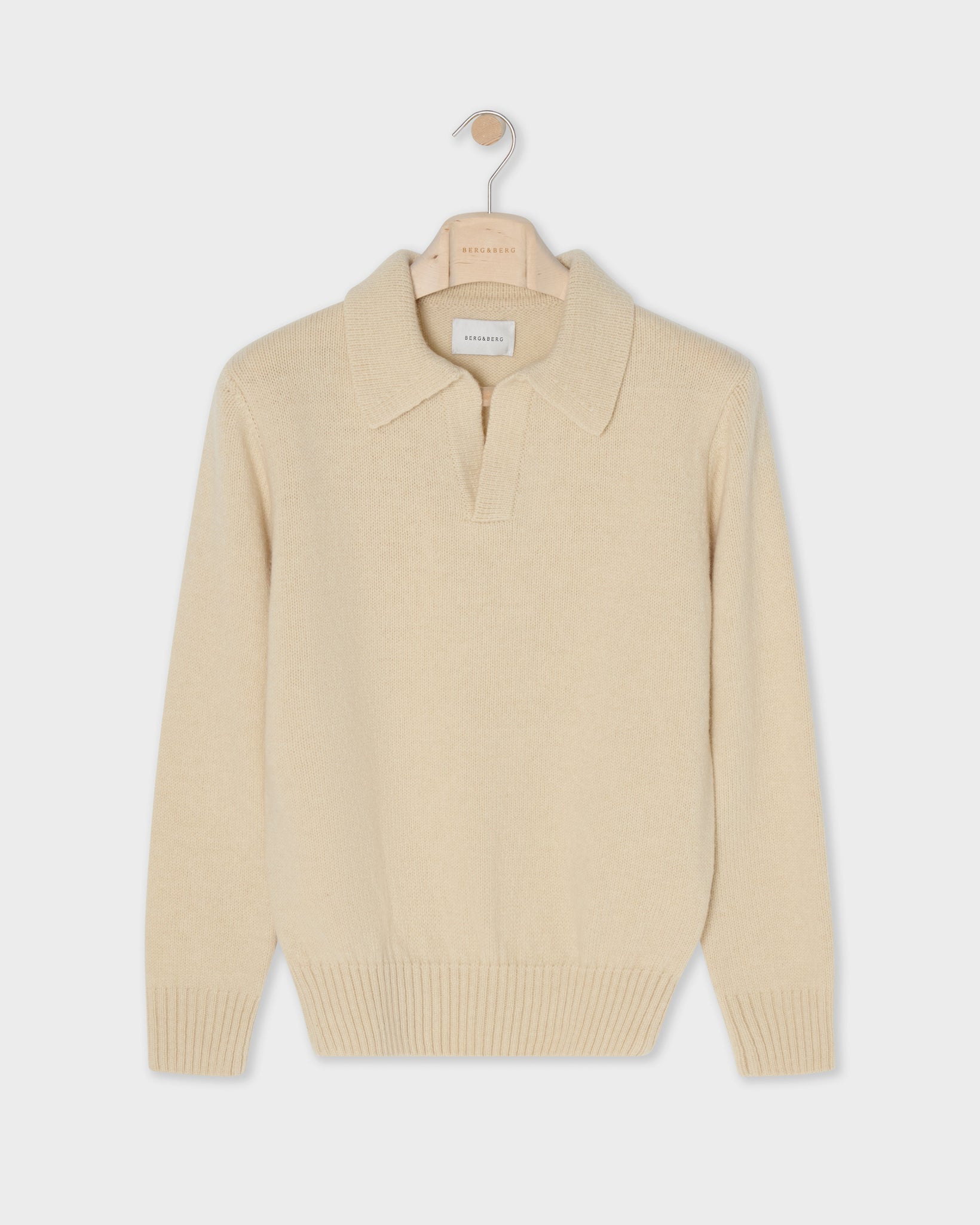 Benny Wool/Cashmere Polo - Cream | Berg & Berg