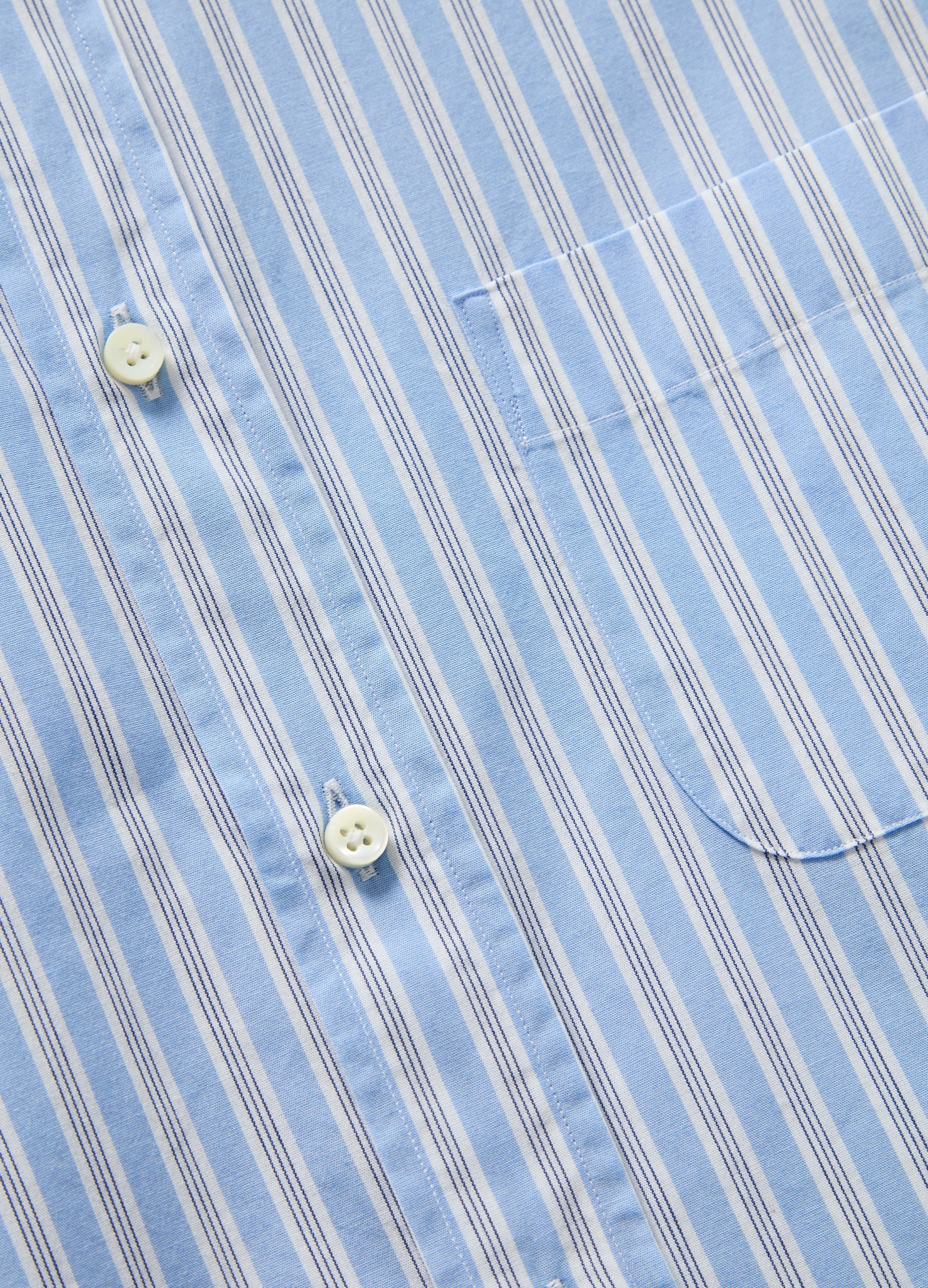 Ferdinand Poplin Button Down Shirt - Blue/White/Navy | Berg & Berg