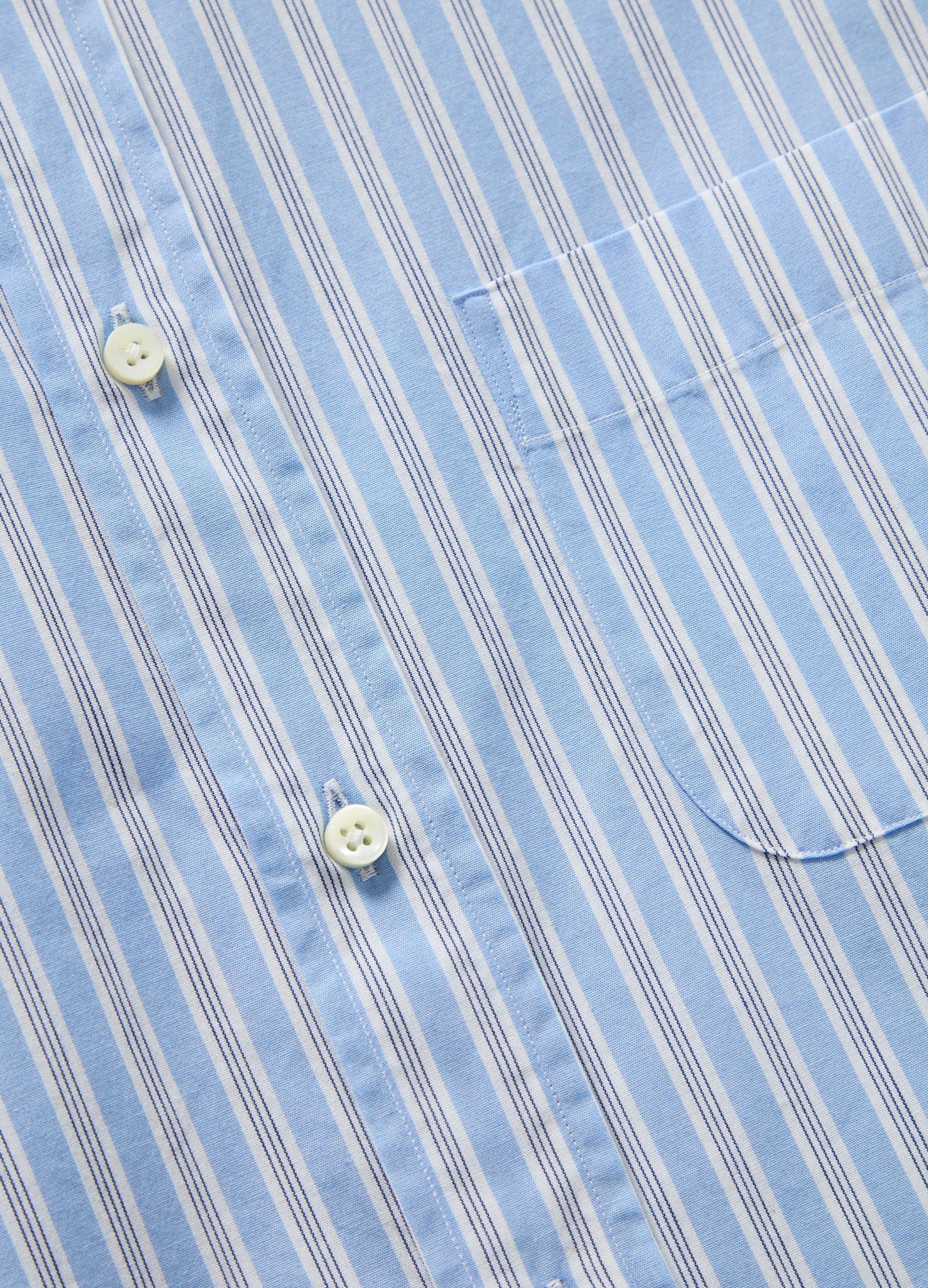 Ferdinand Poplin Button Down Shirt - Blue/White/Navy | Berg & Berg