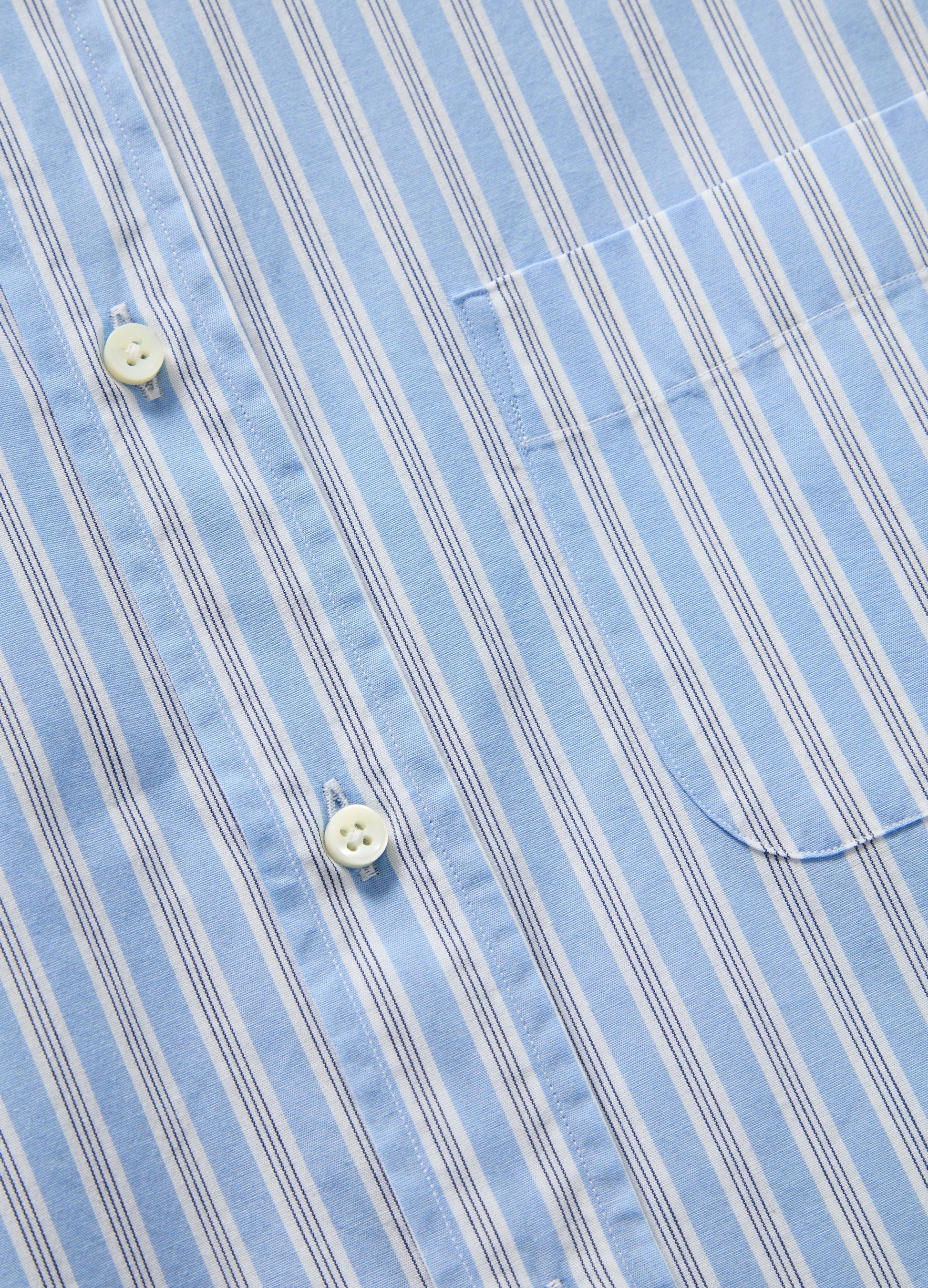 Ferdinand Poplin Button Down Shirt - Blue/White/Navy | Berg & Berg