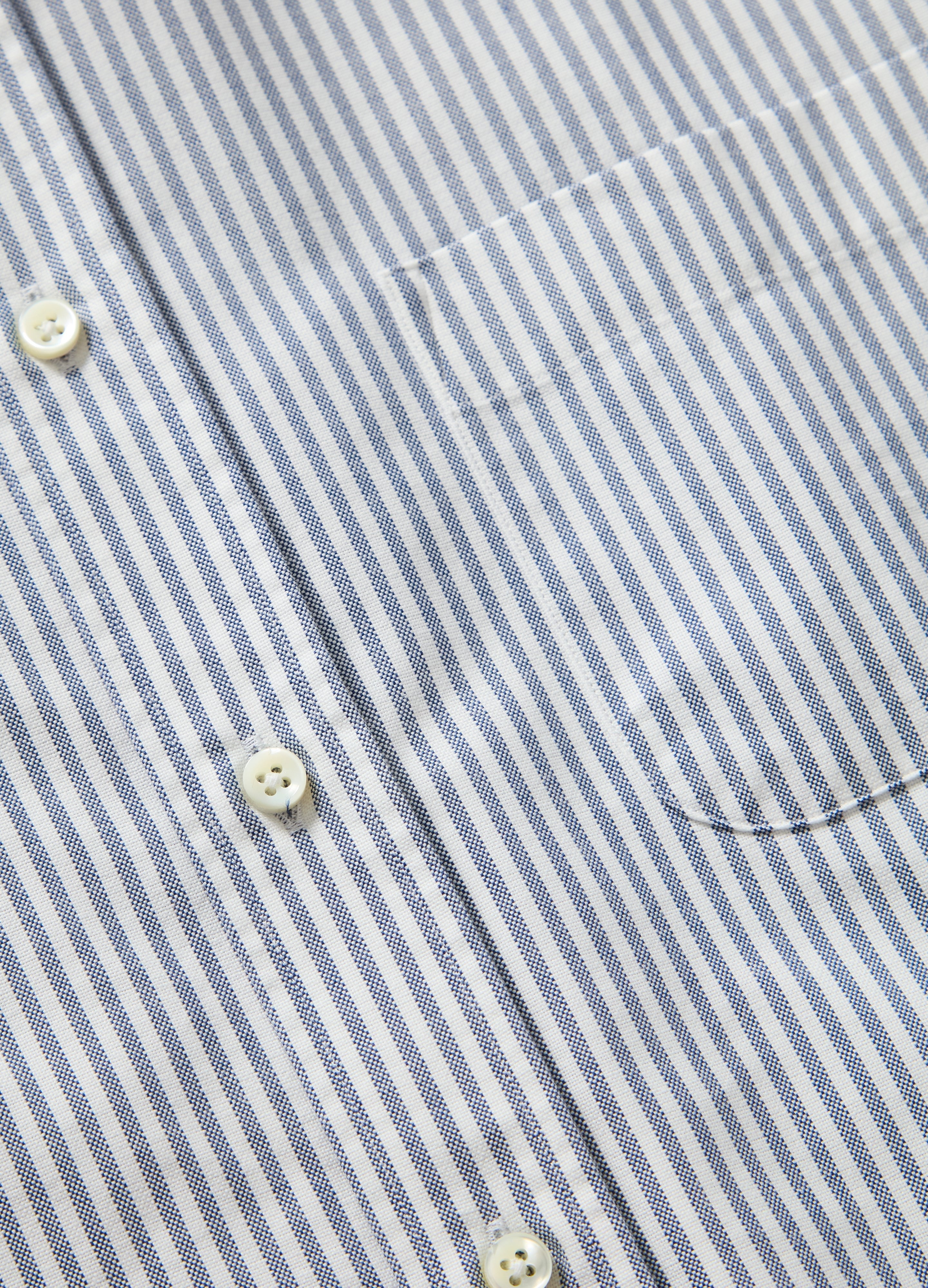 Ferdinand Oxford Button Down Shirt - White/Navy | Berg & Berg