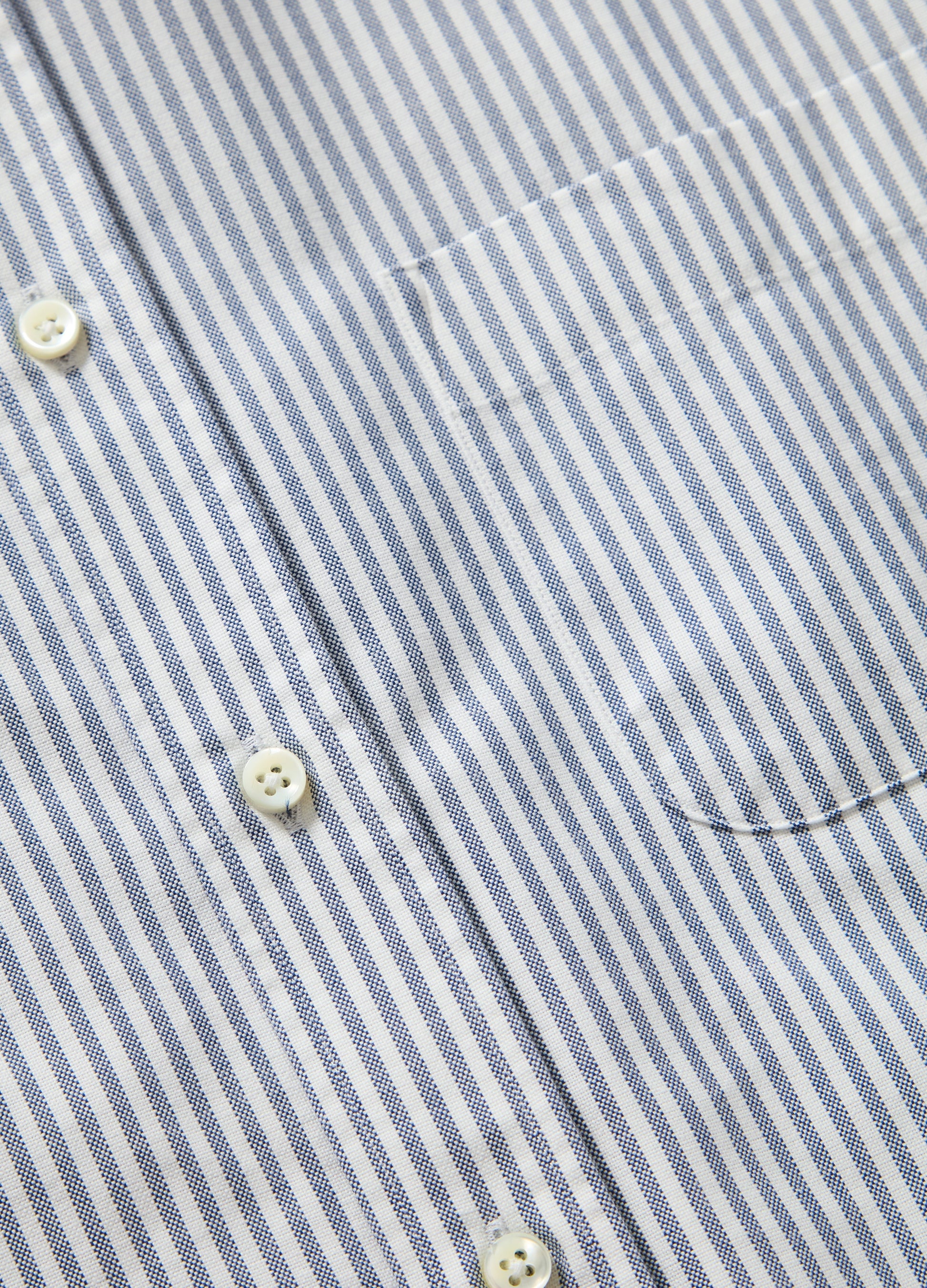Ferdinand Oxford Button Down Shirt - White/Navy | Berg & Berg