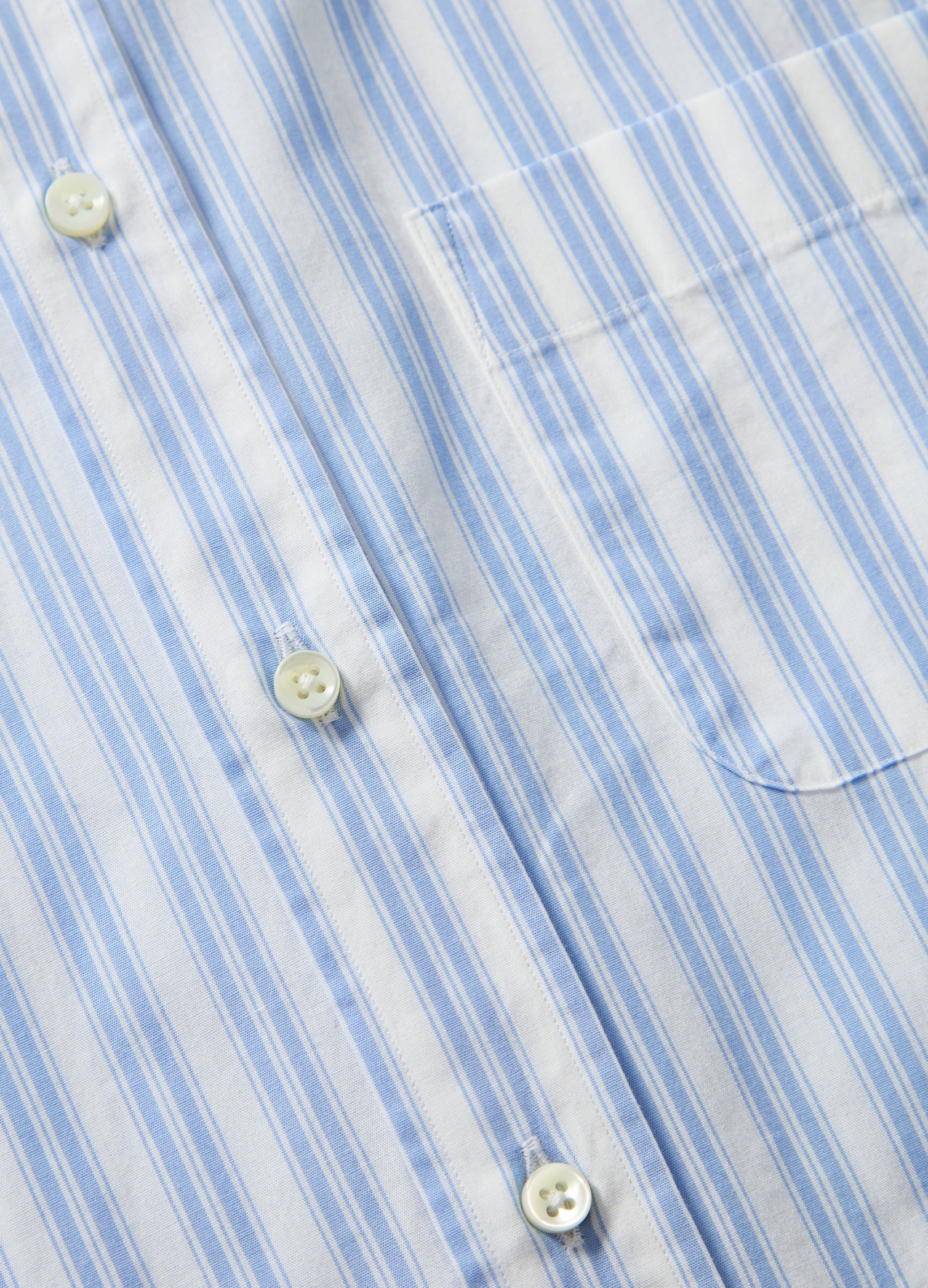 Ferdinand Poplin Button Down Shirt - White/Light Blue | Berg & Berg