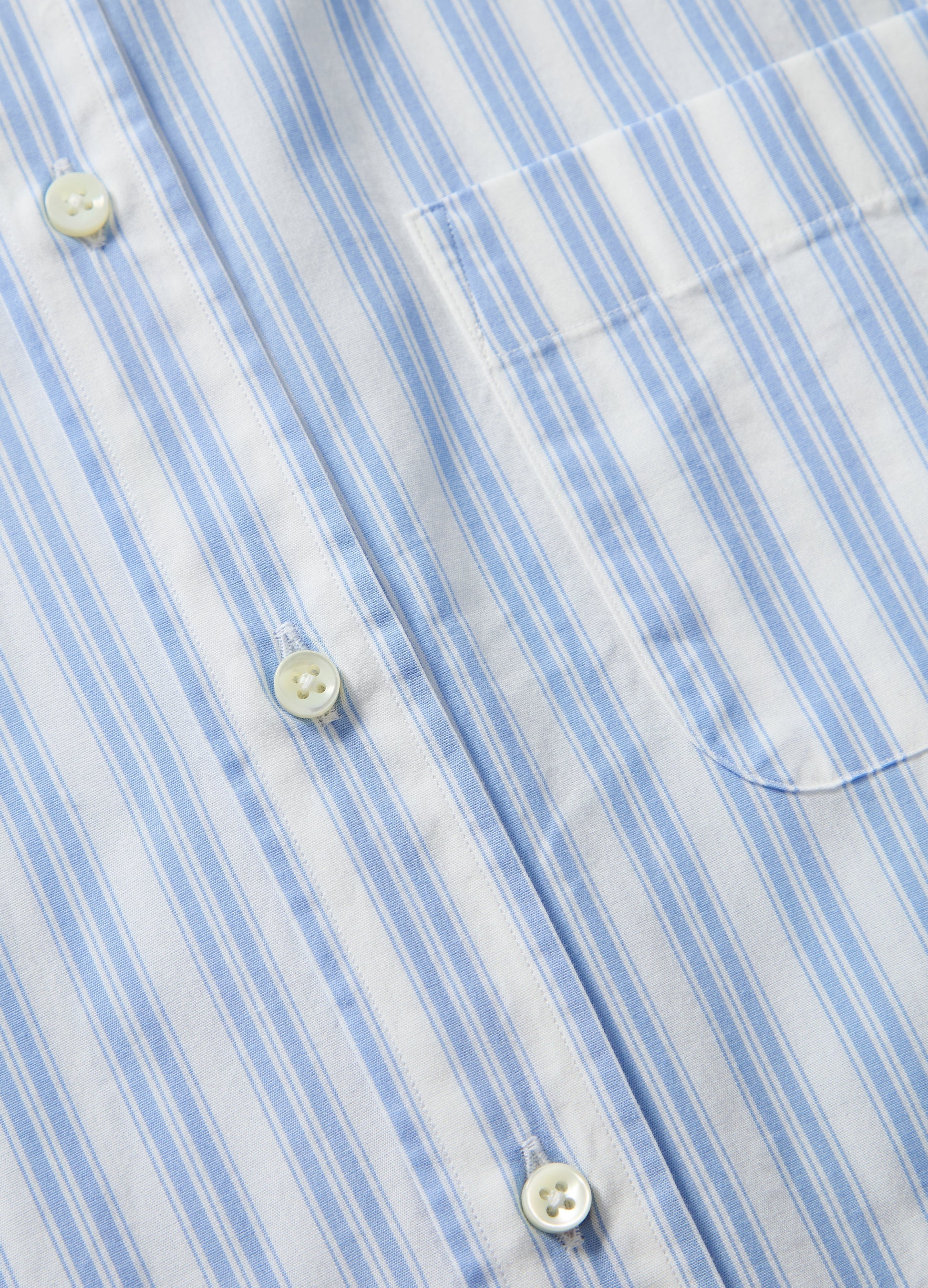 Ferdinand Poplin Button Down Shirt - White/Light Blue | Berg & Berg
