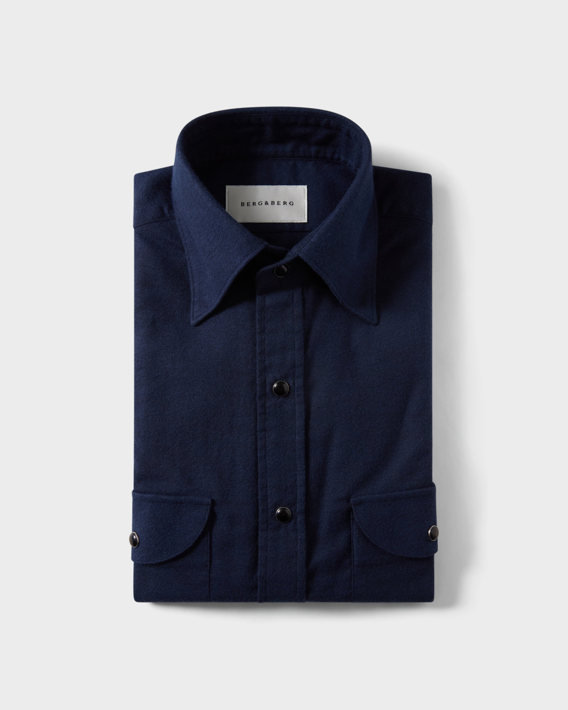 Fernando Western Shirt - Navy Berg & Berg