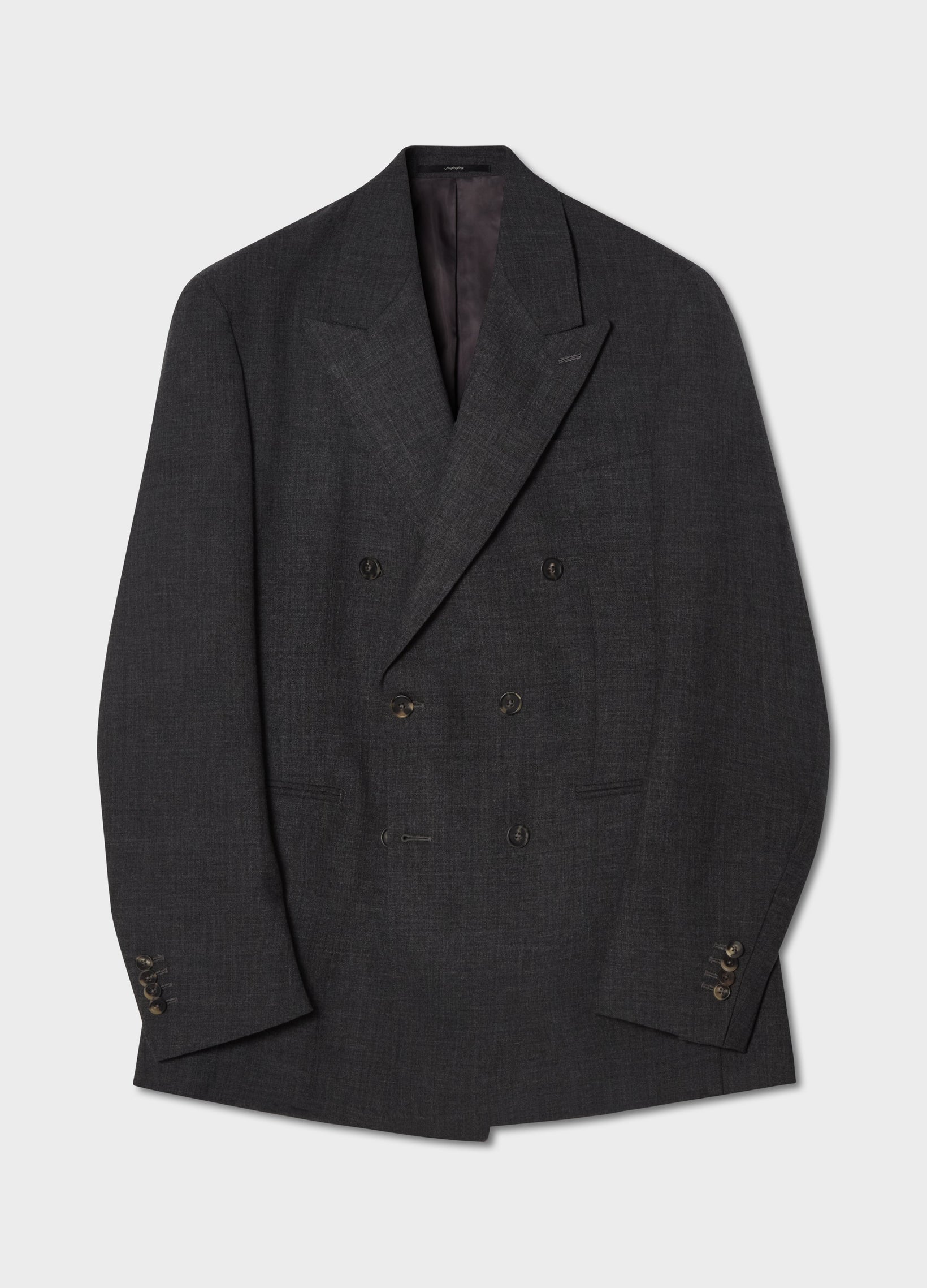 Daniel High Twist DB Suit Jacket - Mid Grey Berg & Berg