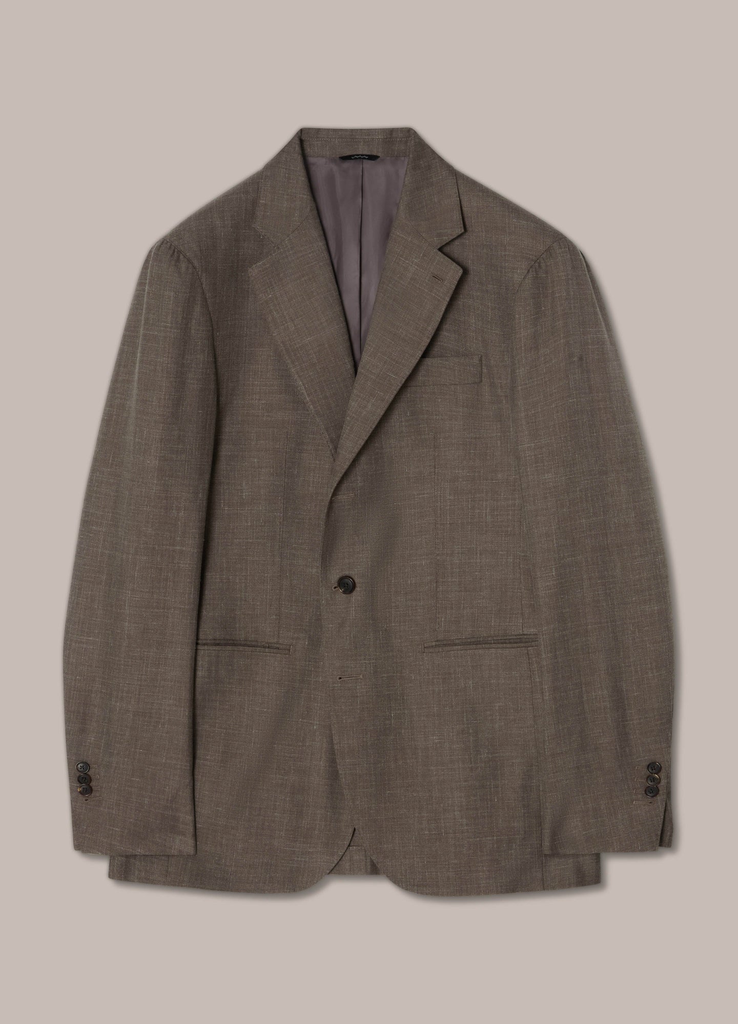 Don Wool/Silk/Linen Suit - Taupe Berg & Berg