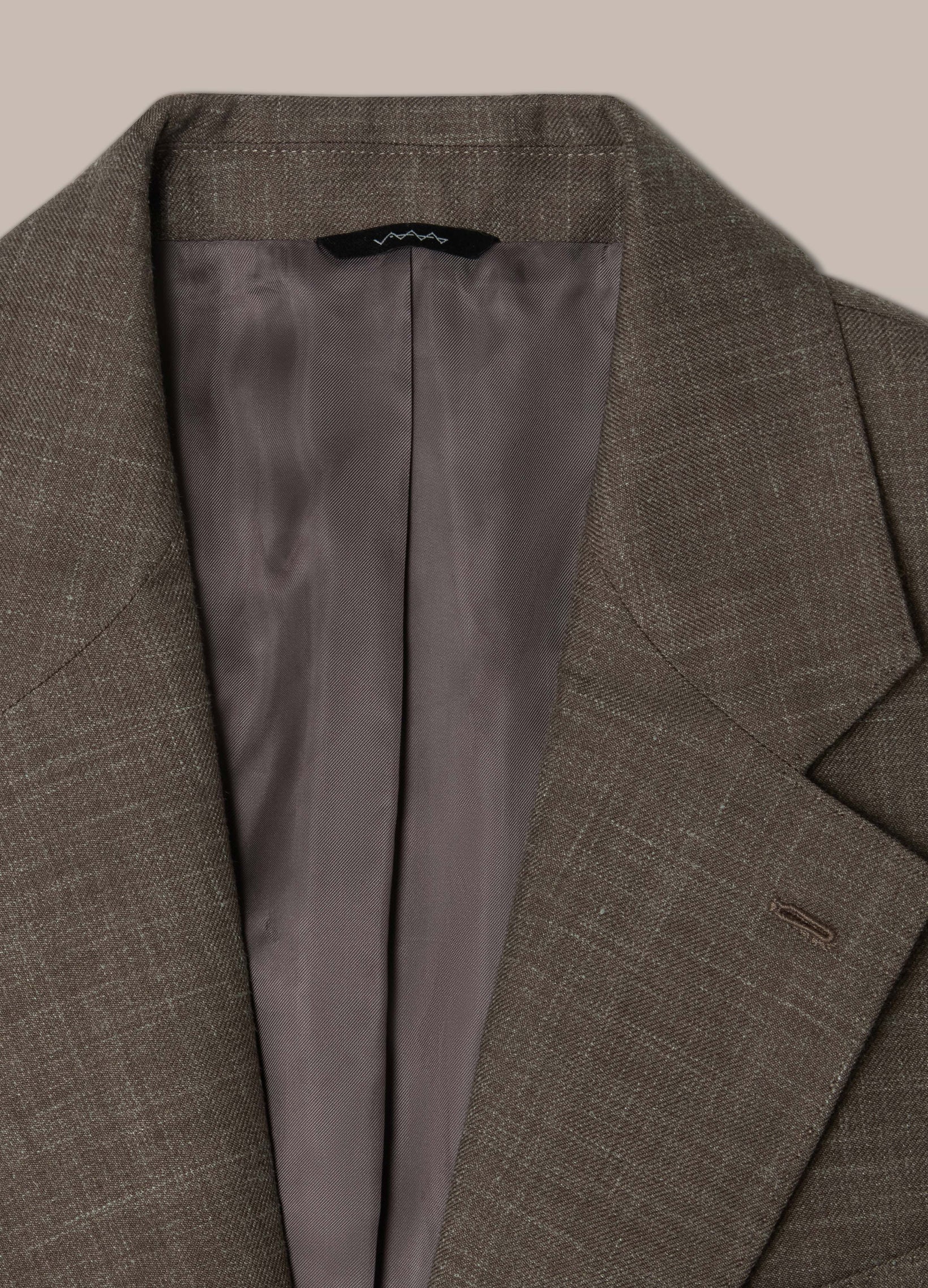 Don Wool/Silk/Linen Suit - Taupe Berg & Berg