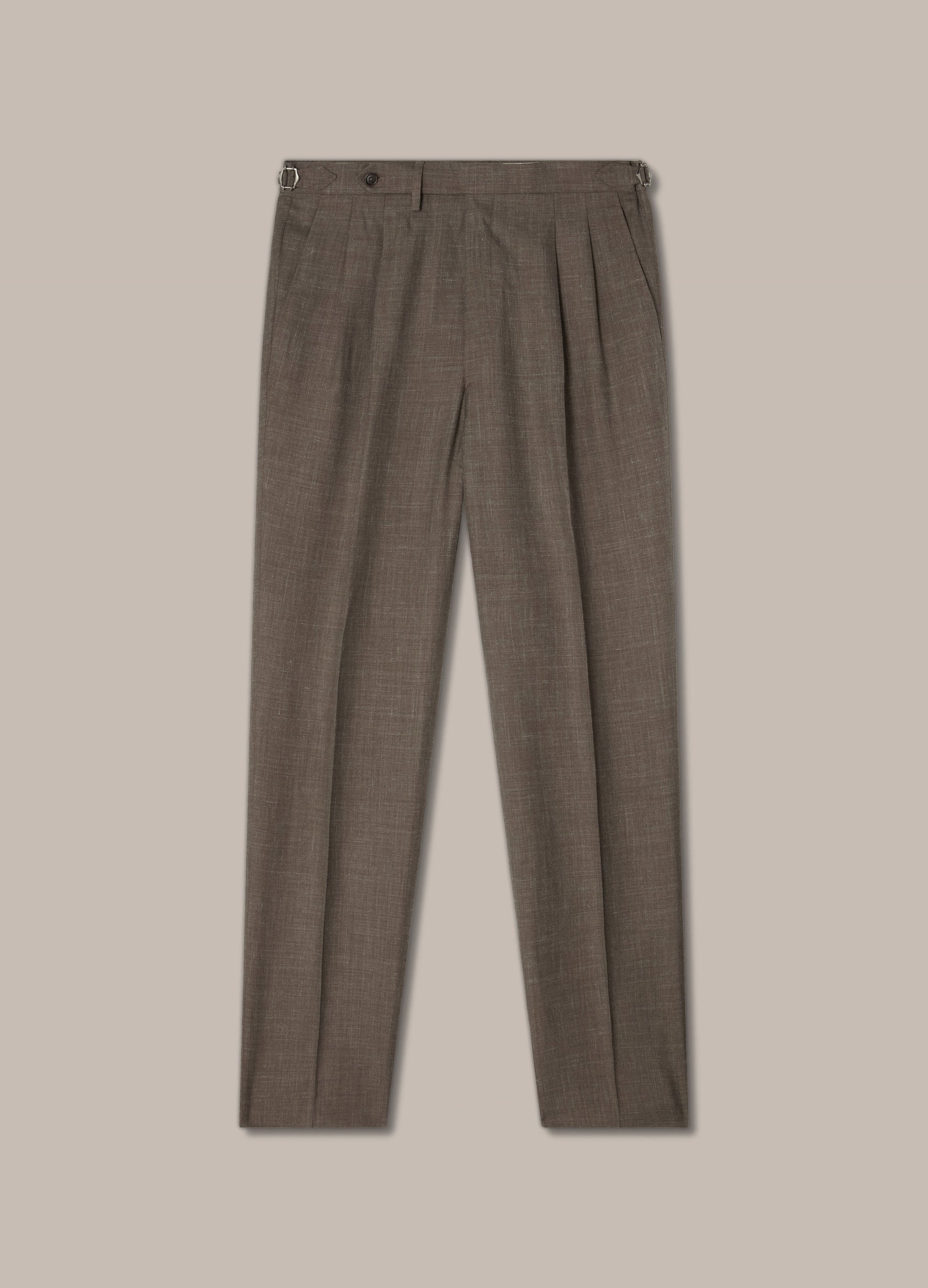 Don Wool/Silk/Linen Suit - Taupe Berg & Berg