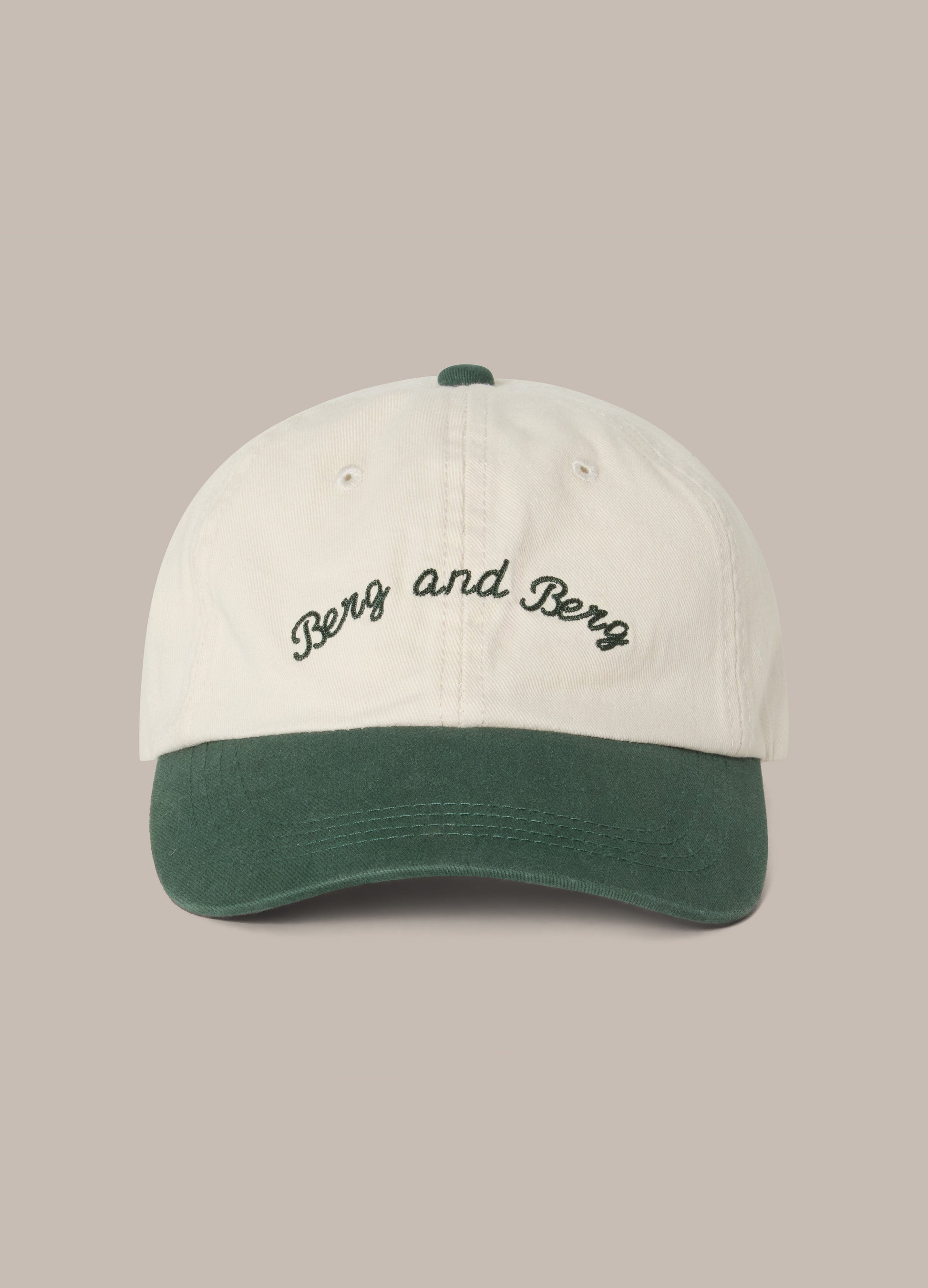Chain Stitch Dad Cap - Green/White Berg & Berg