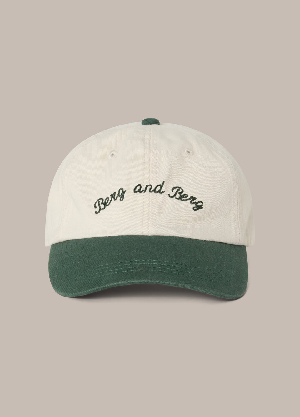 Chain Stitch Dad Cap - Green/White Berg & Berg