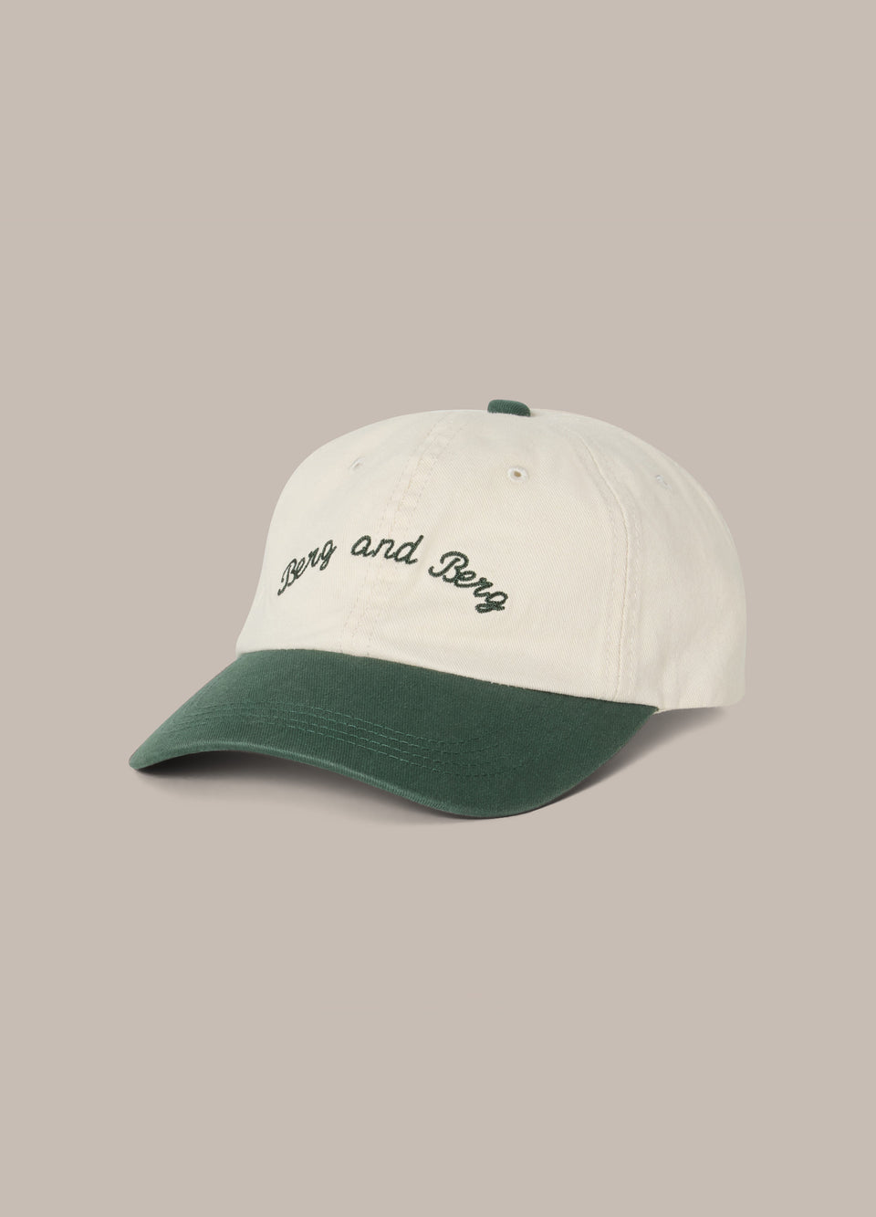 Chain Stitch Dad Cap - Green/White Berg & Berg