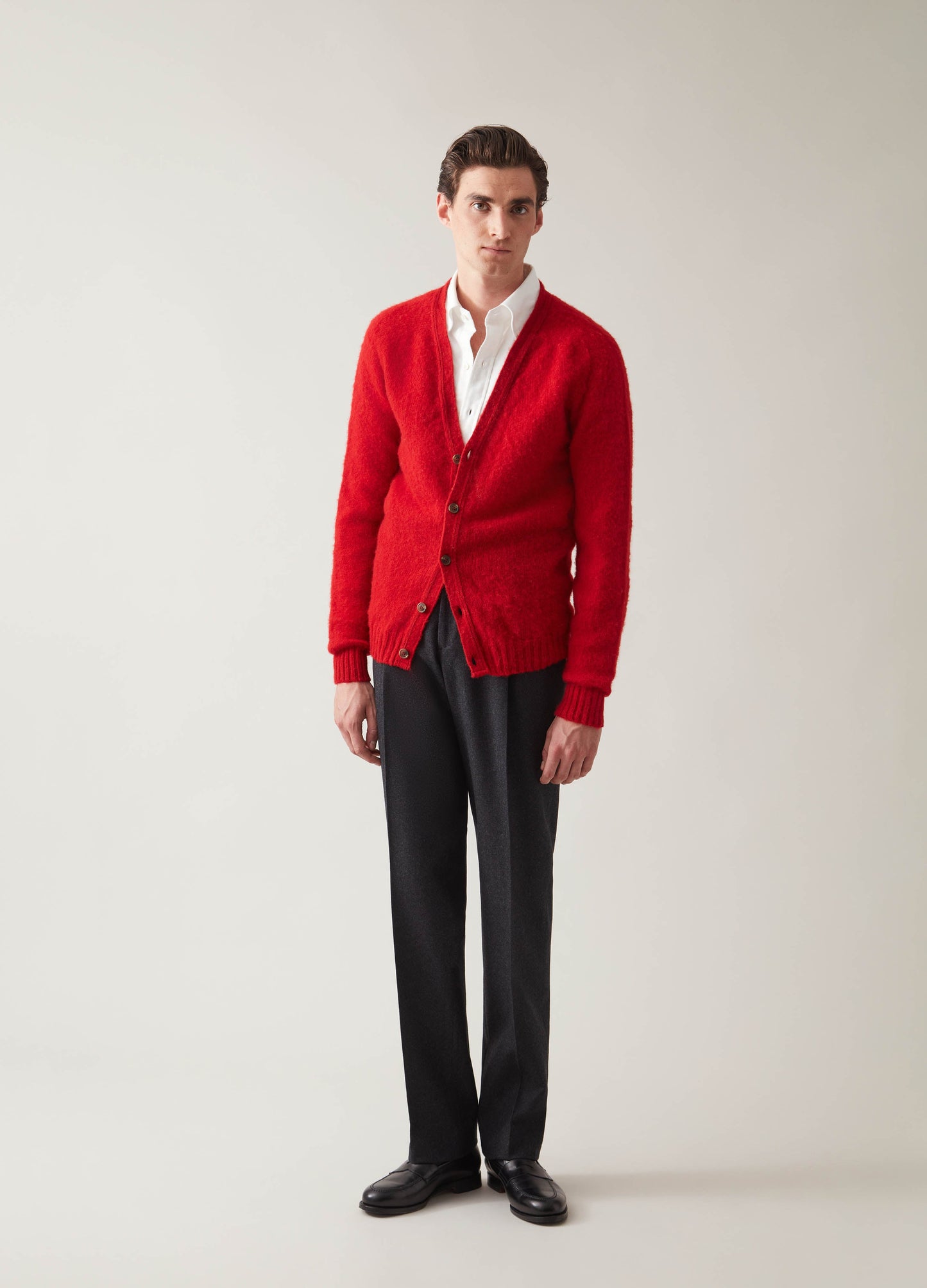 Brian Shaggy Cardigan - Red | Berg & Berg