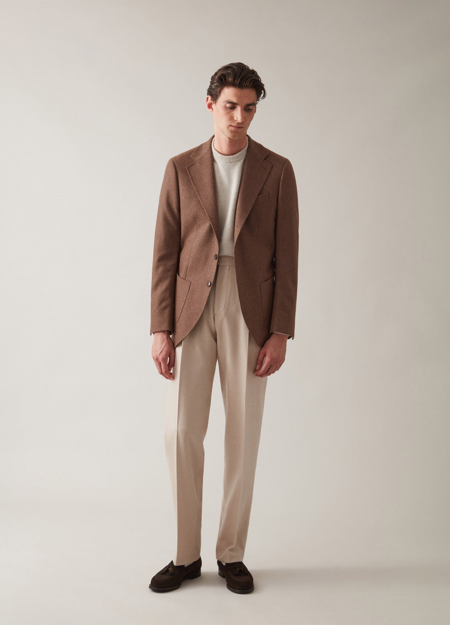 Dan Sport Tweed Blazer - Brown Herringbone | Berg & Berg