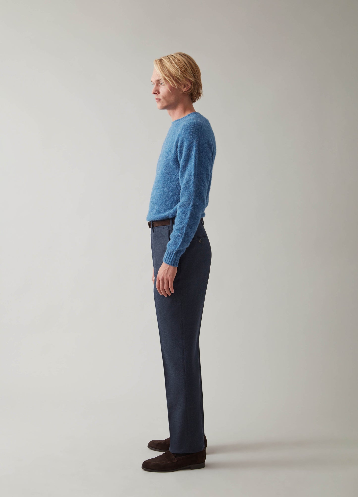 Alf Flannel Trousers - Air Force Blue | Berg & Berg