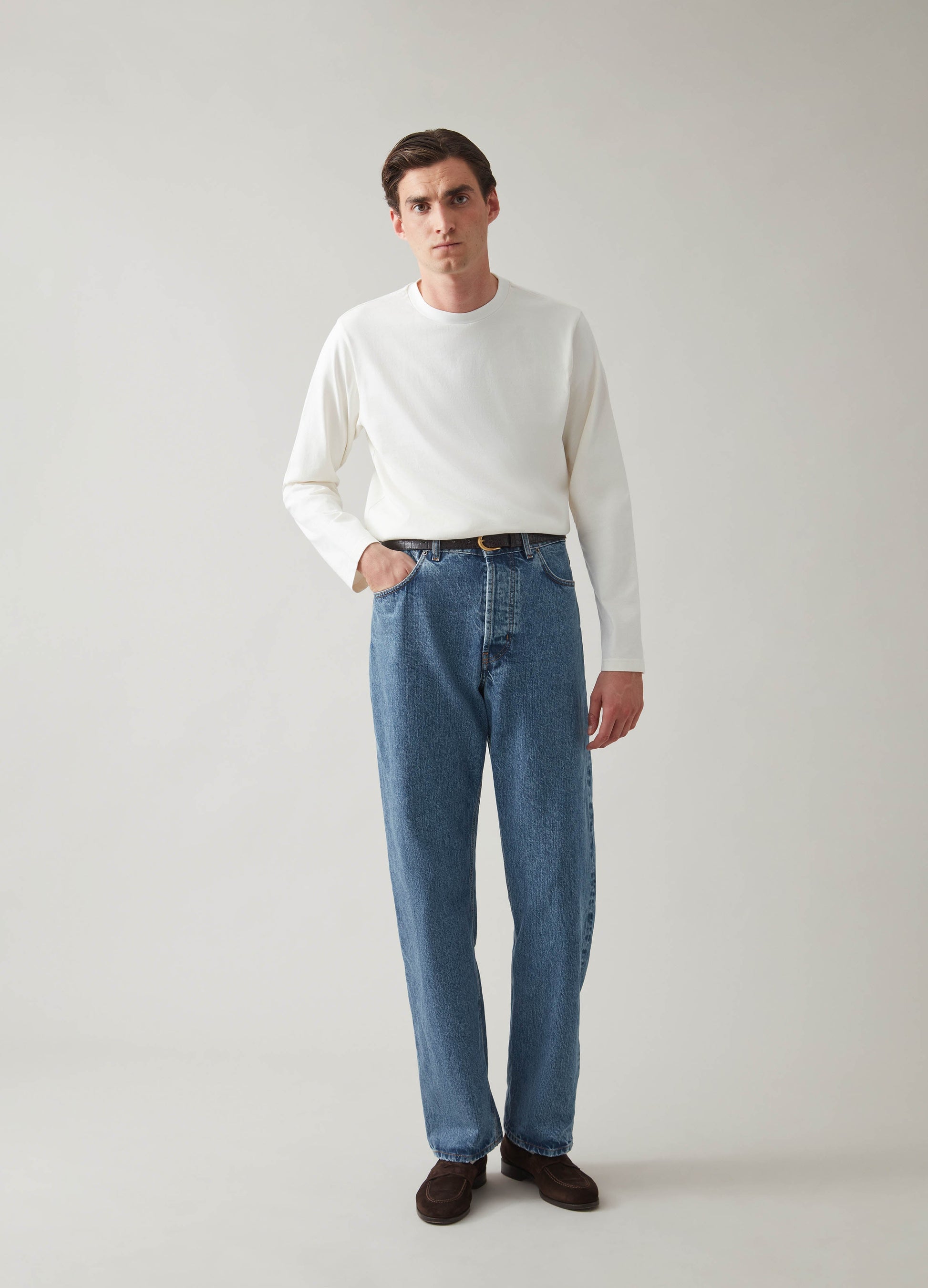 Tony Long Sleeve T-Shirt - White Berg & Berg