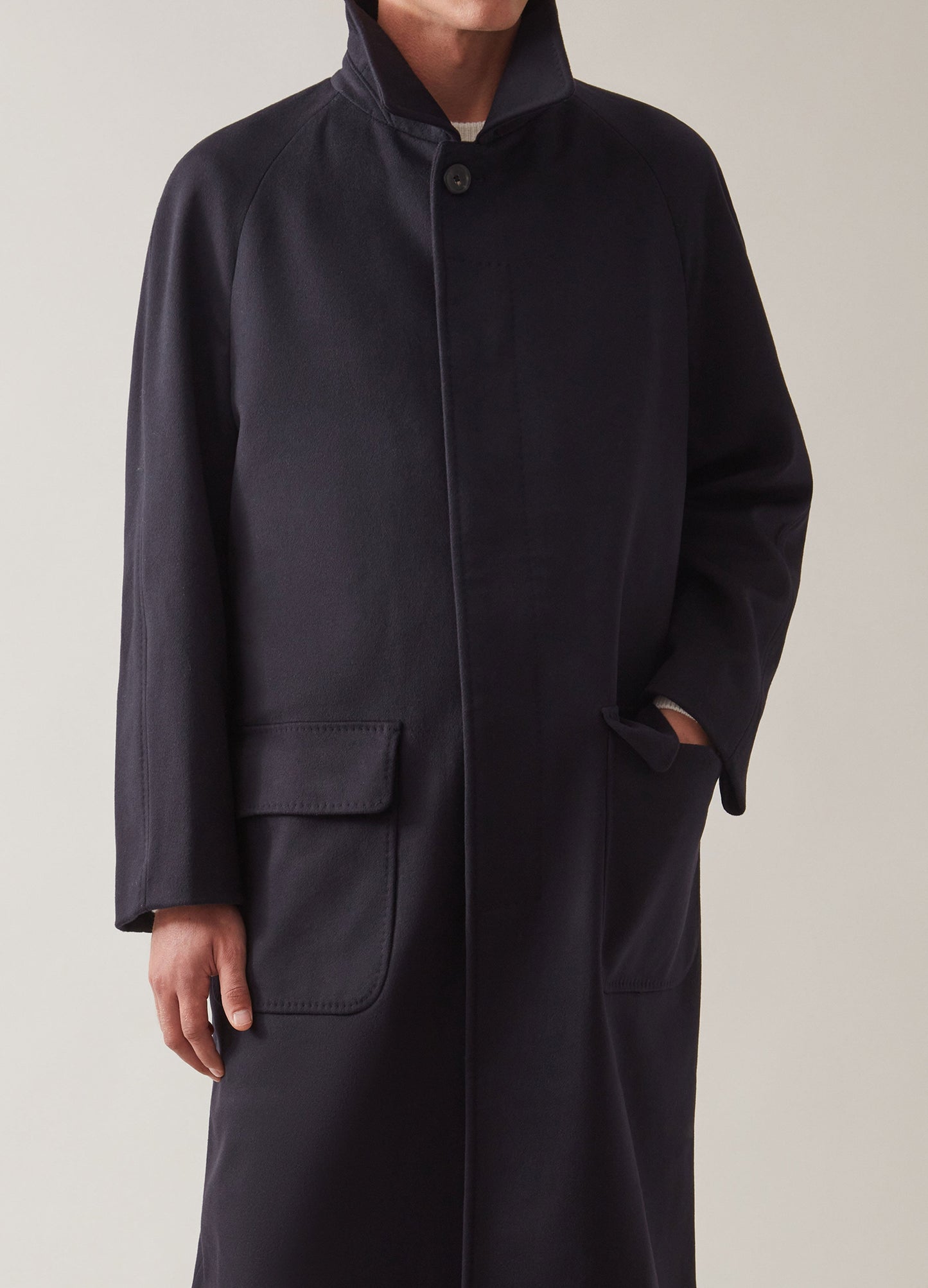 Nelson Raglan Coat - Navy | Berg & Berg