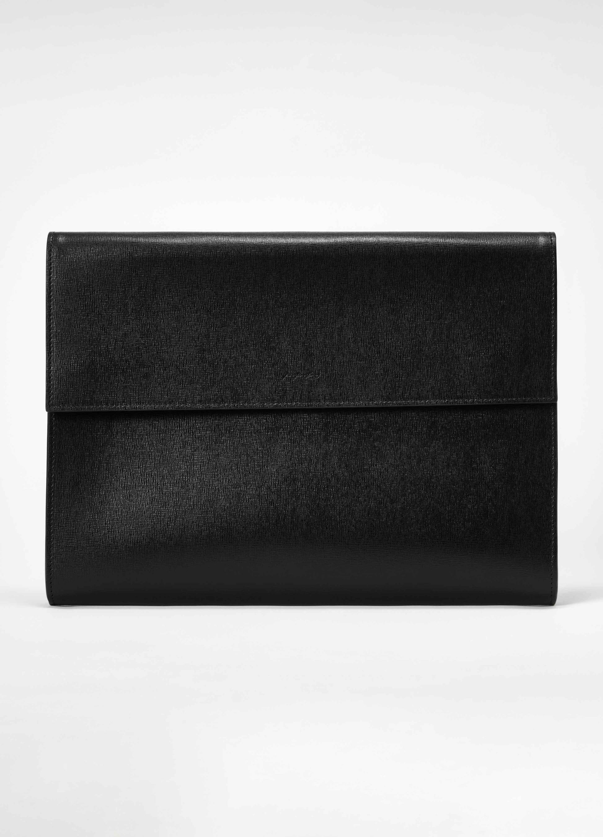 Saffiano Leather Laptop Portfolio - Black Berg&Berg