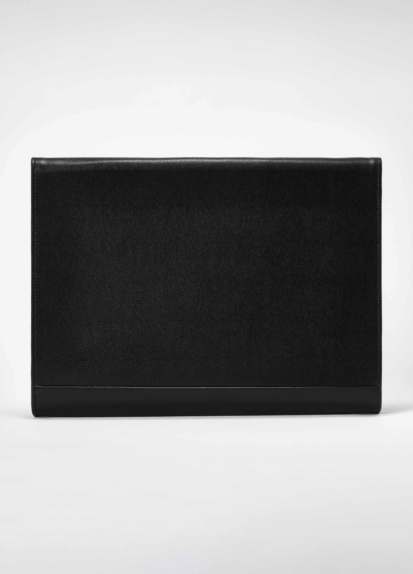 Saffiano Leather Laptop Portfolio - Black