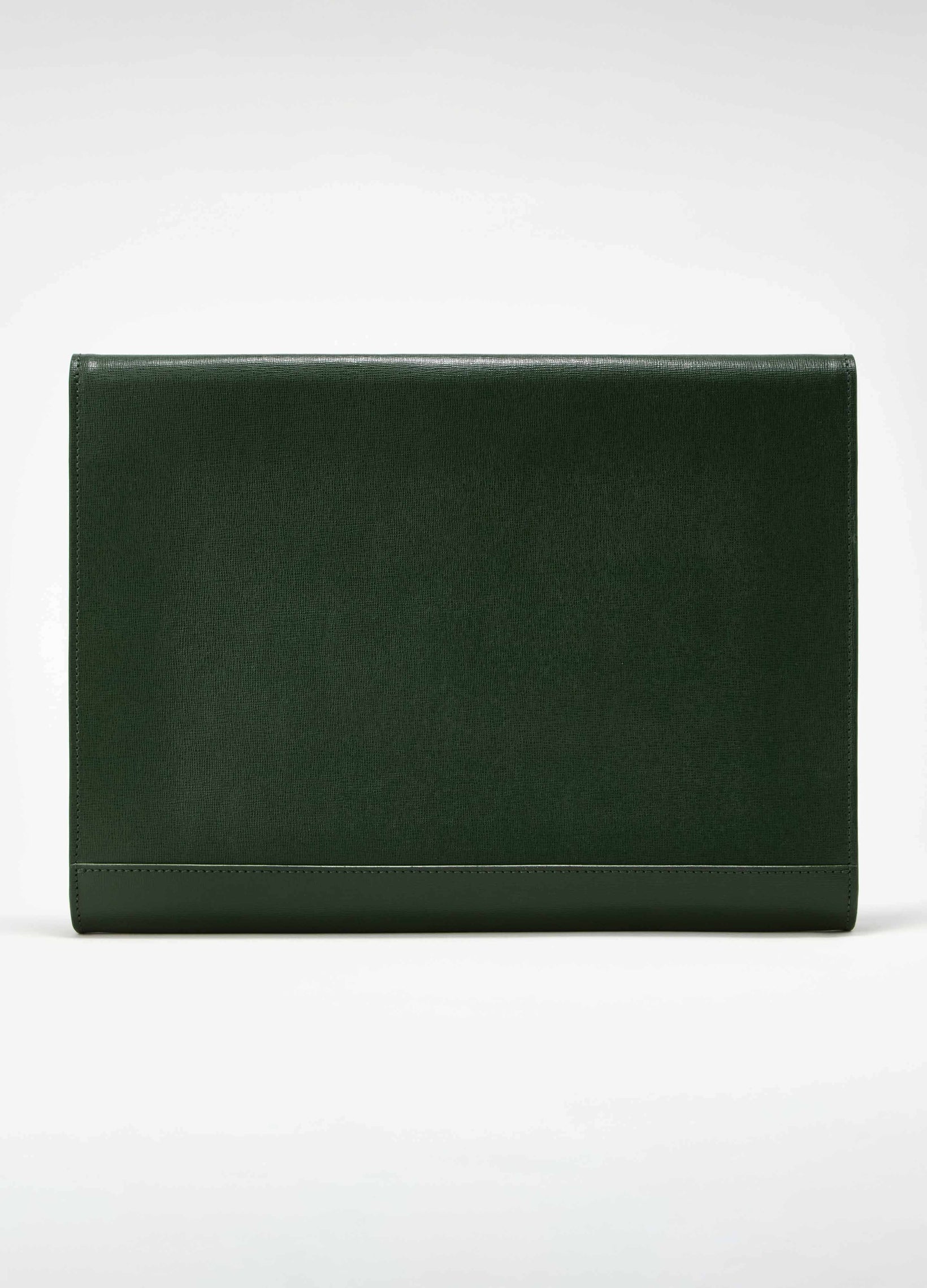 Saffiano Leather Laptop Portfolio - Bottle Green Berg&Berg
