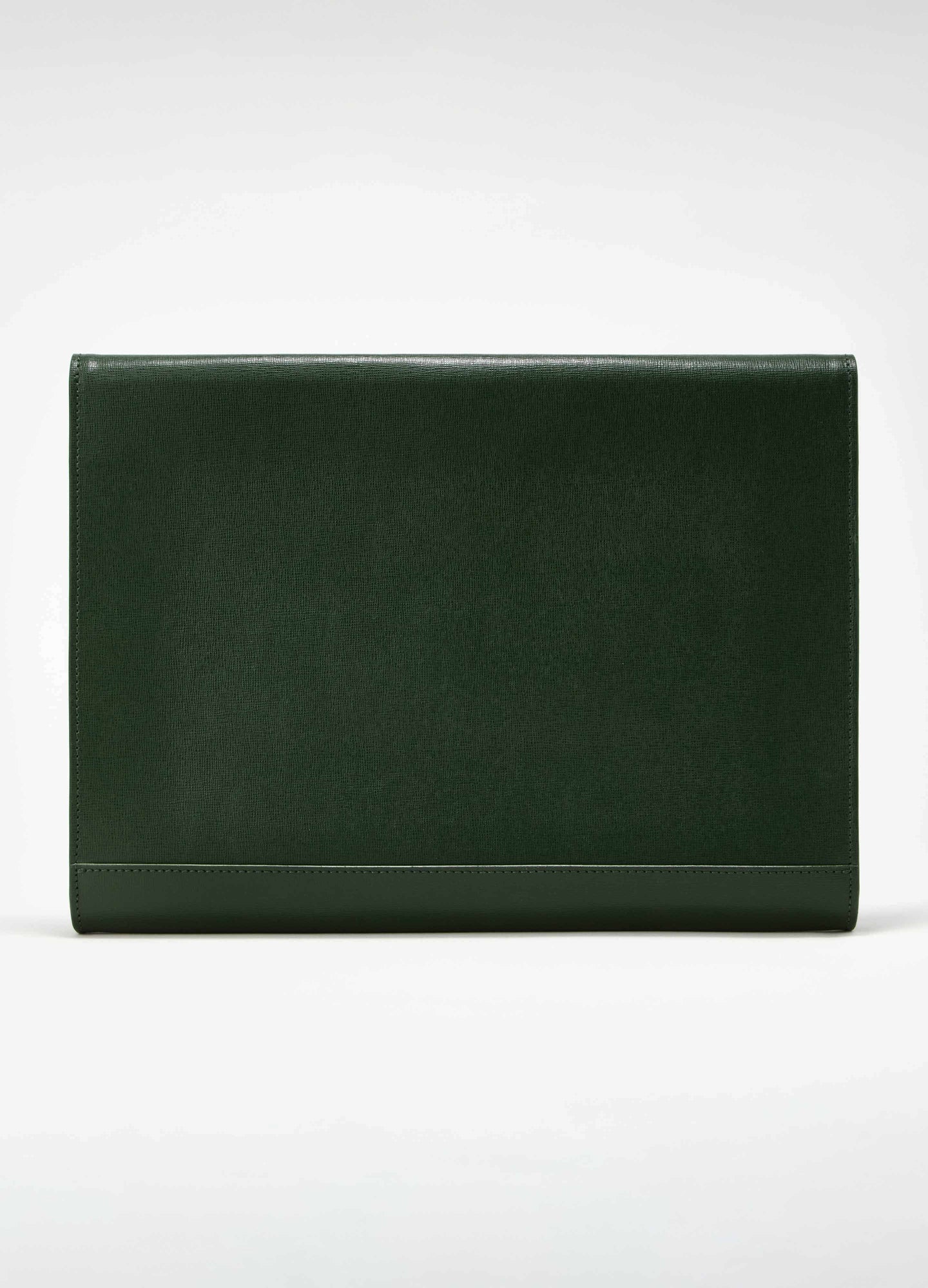 Saffiano Leather Laptop Portfolio - Bottle Green