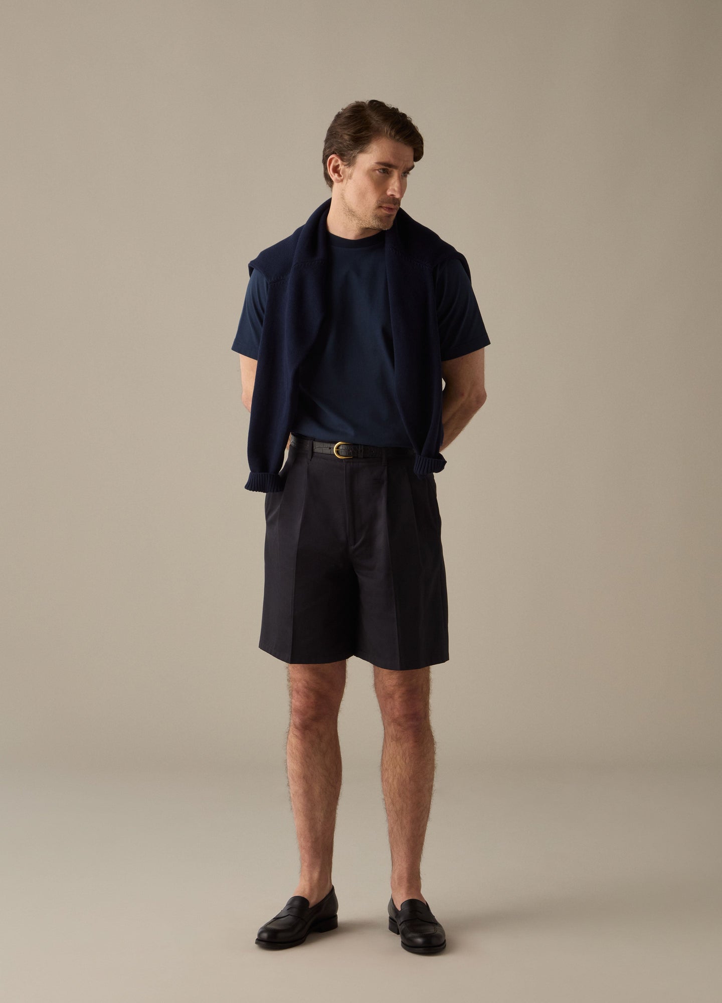 Antonello Cotton Shorts - Navy Berg & Berg