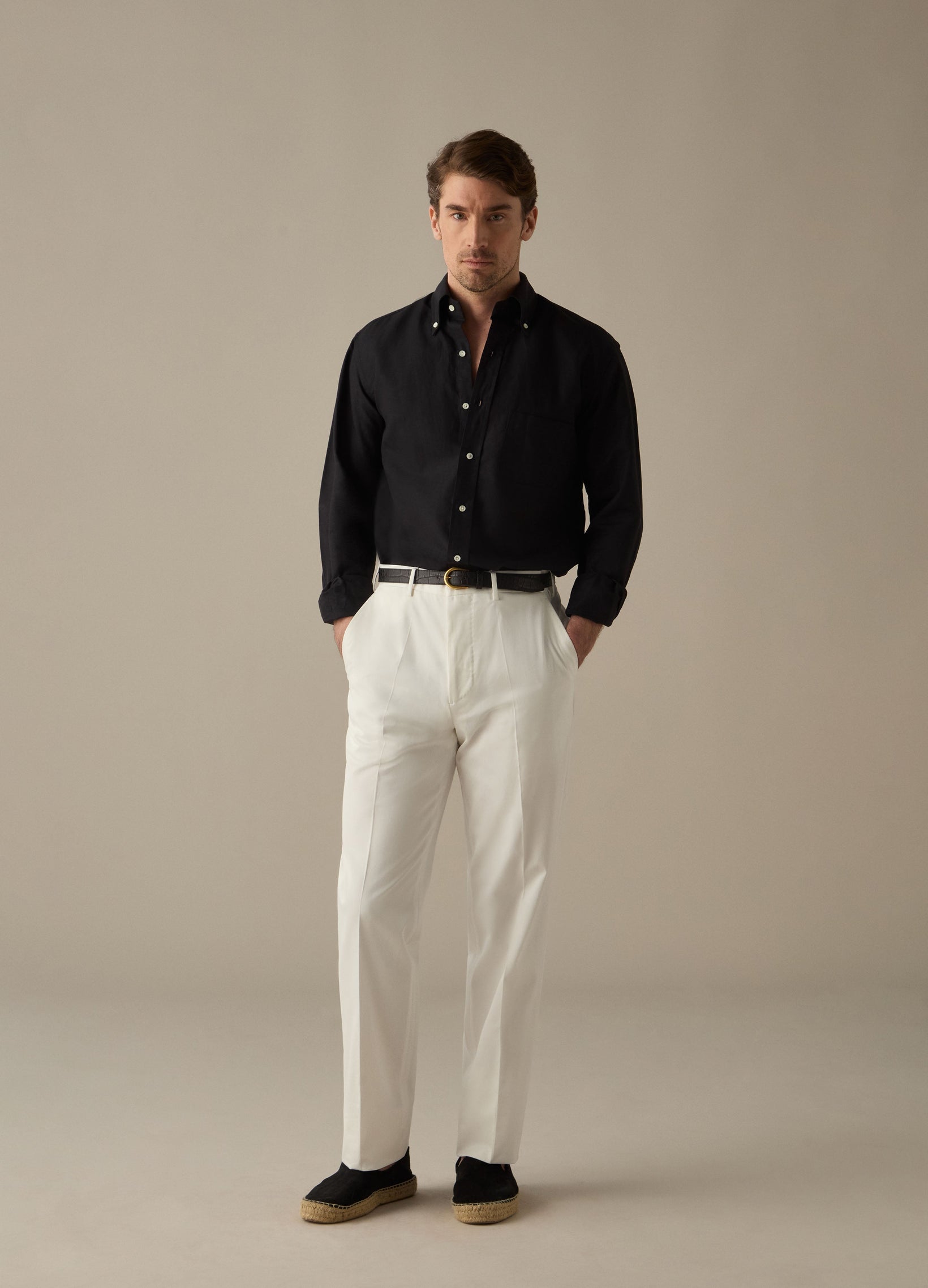 Alfie Cotton Trousers - Cream Berg & Berg