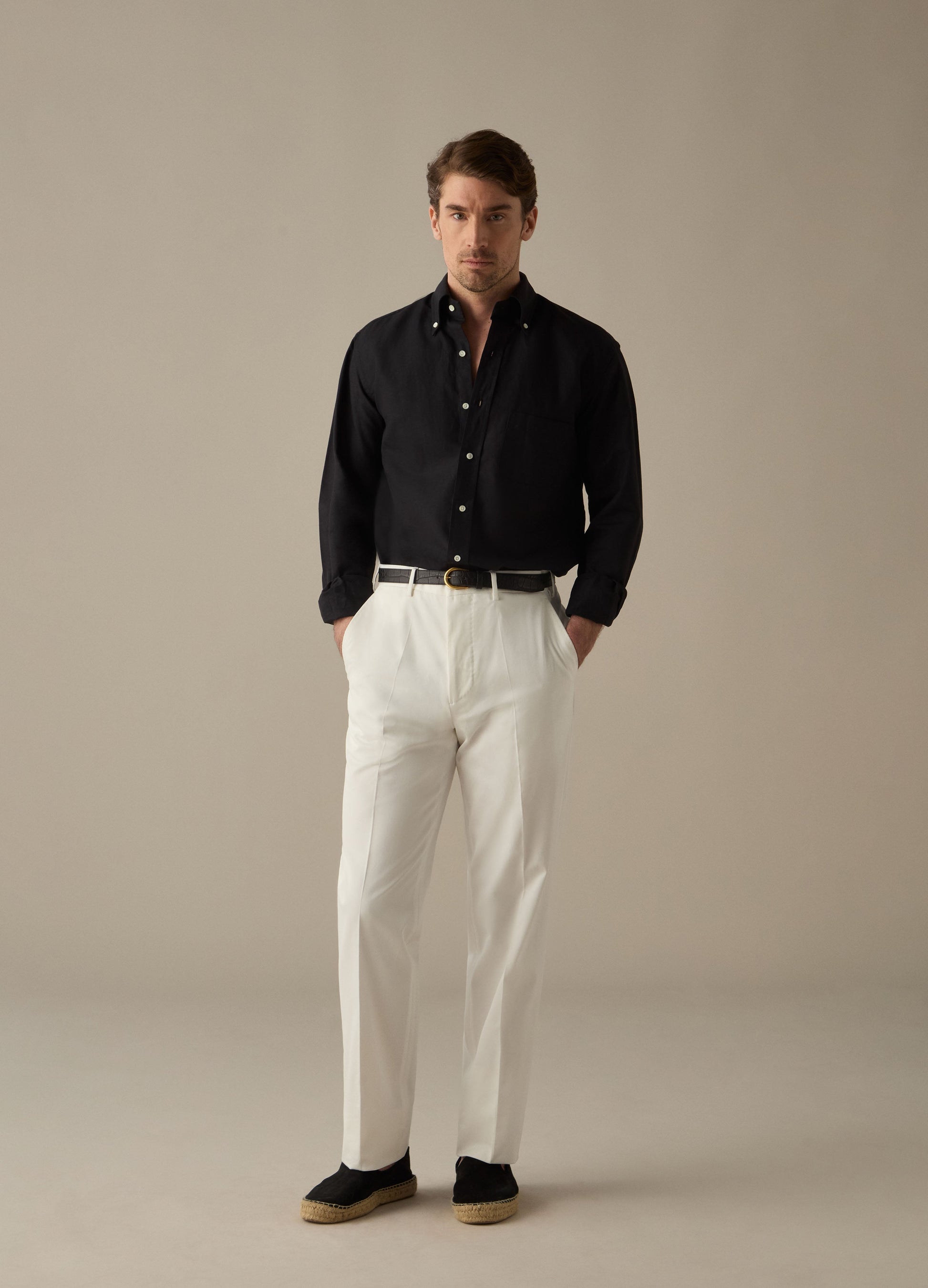 Alfie Cotton Trousers - Cream Berg & Berg