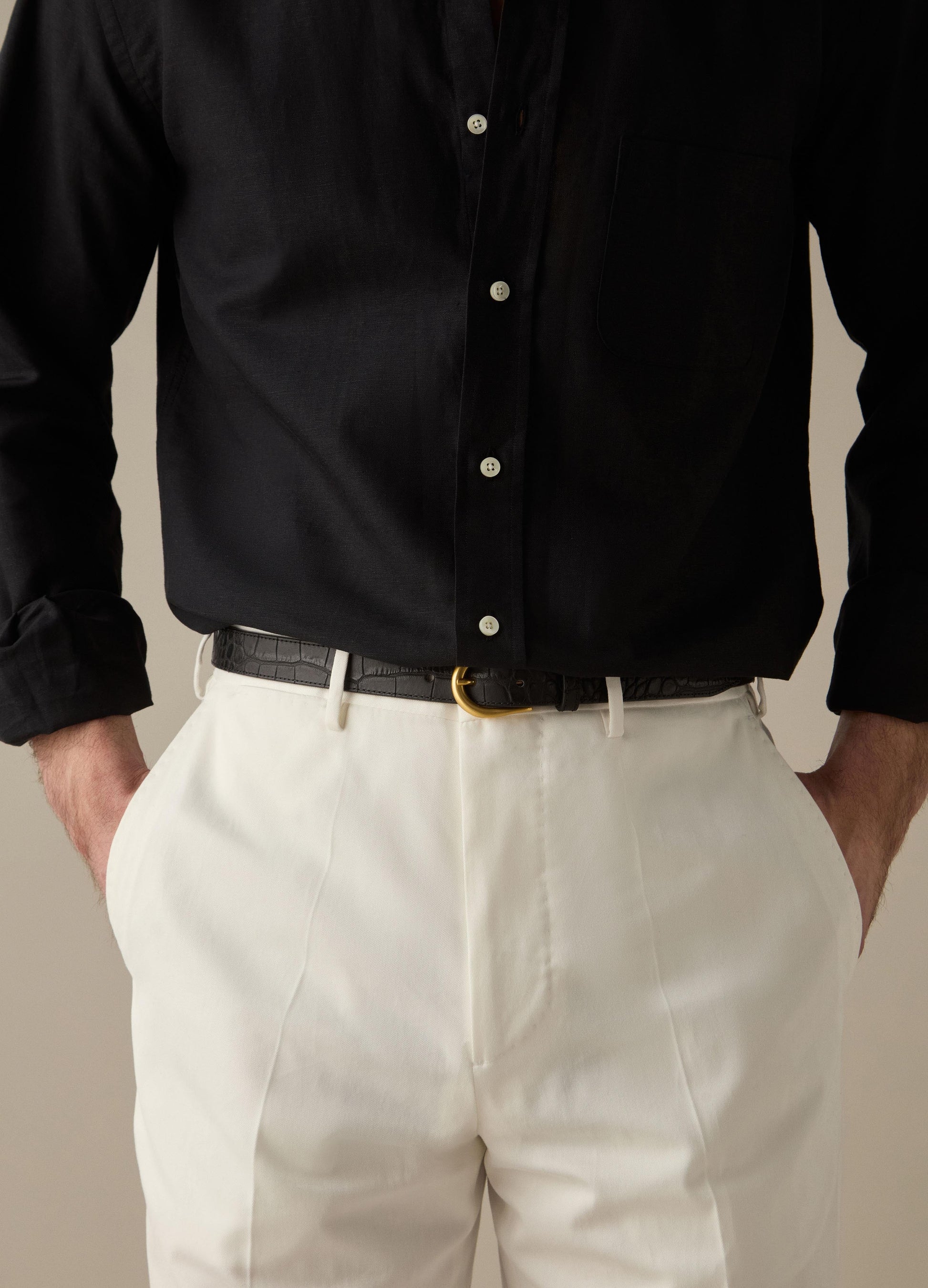 Alfie Cotton Trousers - Cream Berg & Berg