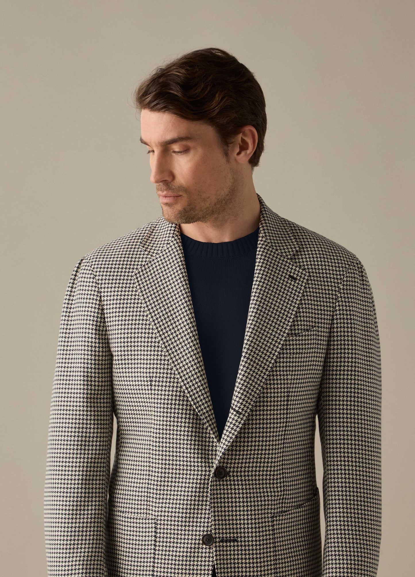 Don Sport Pepita Jacket - Navy/Cream Berg & Berg