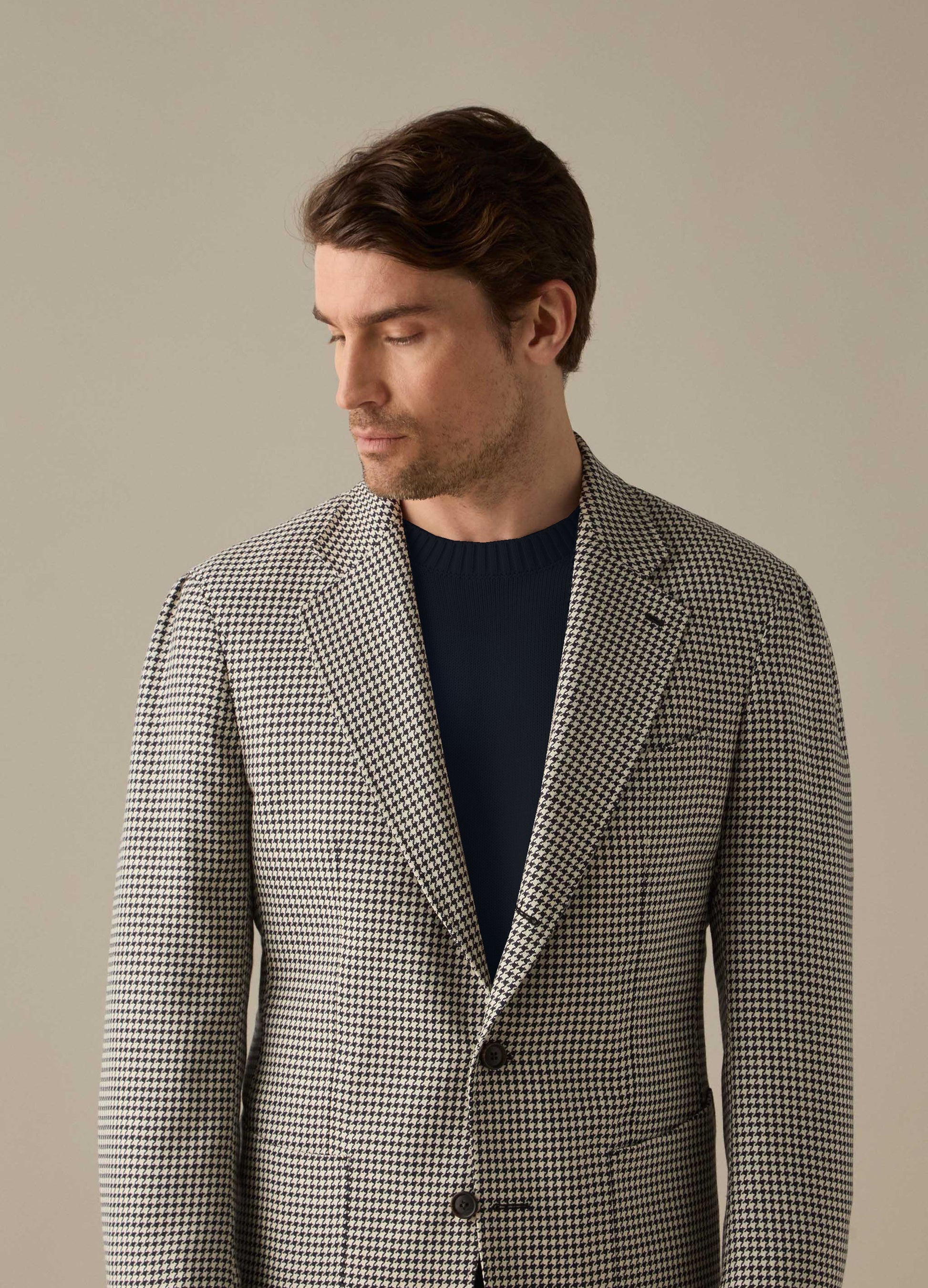 Don Sport Pepita Jacket - Navy/Cream Berg & Berg