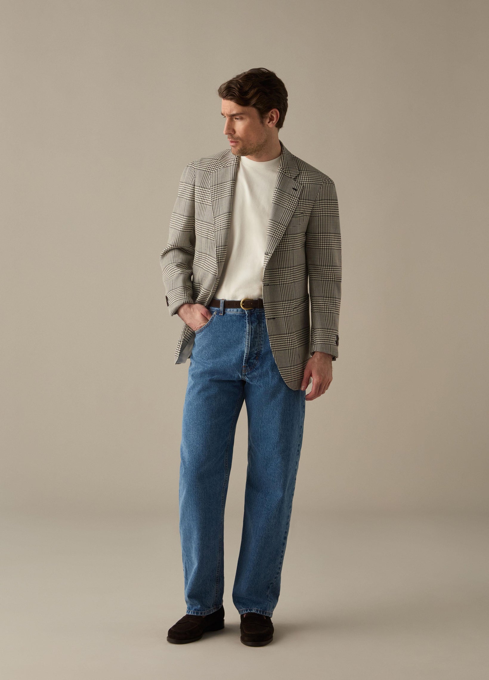 Don Sport Glencheck Jacket - Chocolate/Cream Berg & Berg