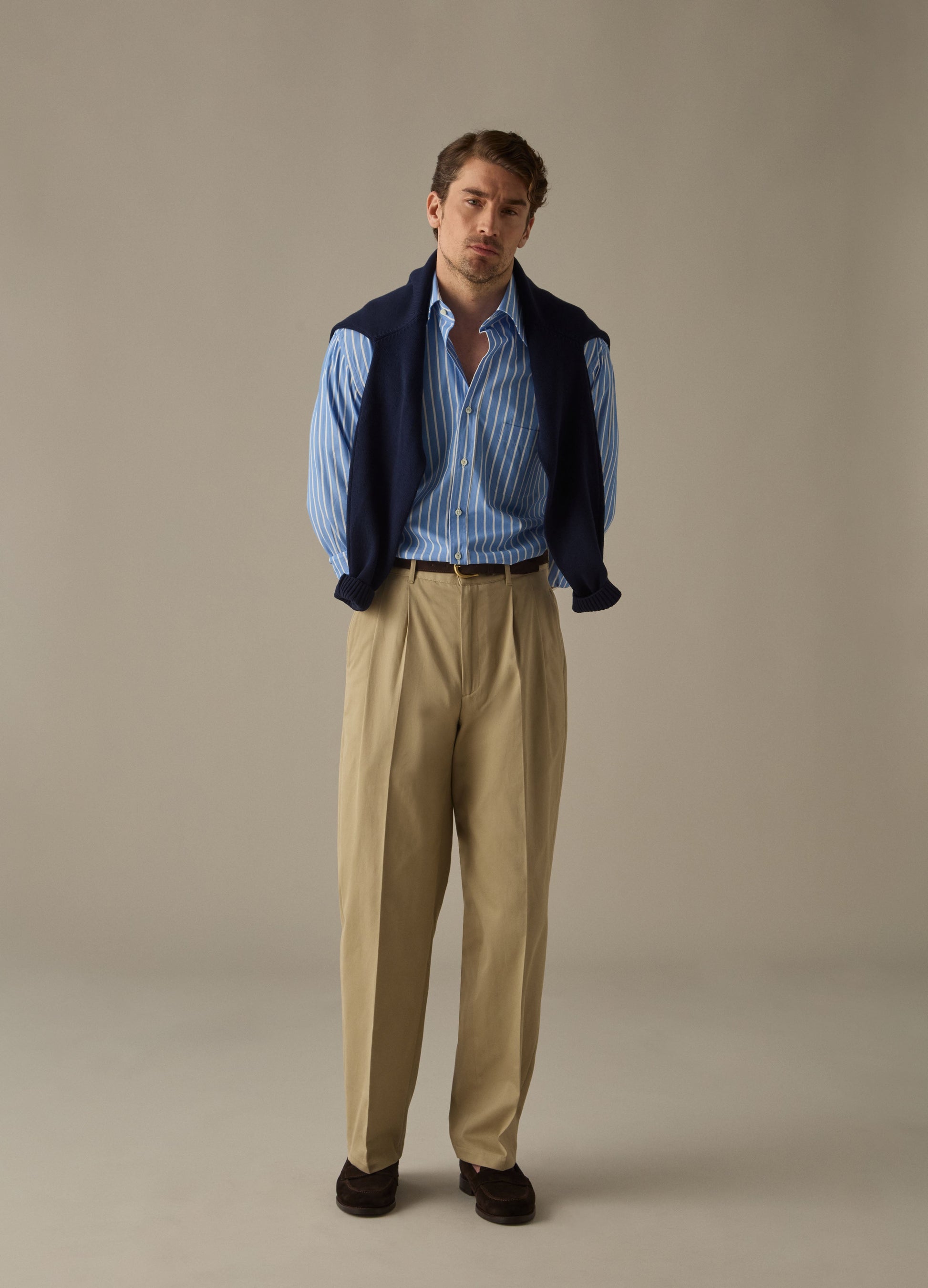 Antonello Cotton Trousers - Sand Berg & Berg