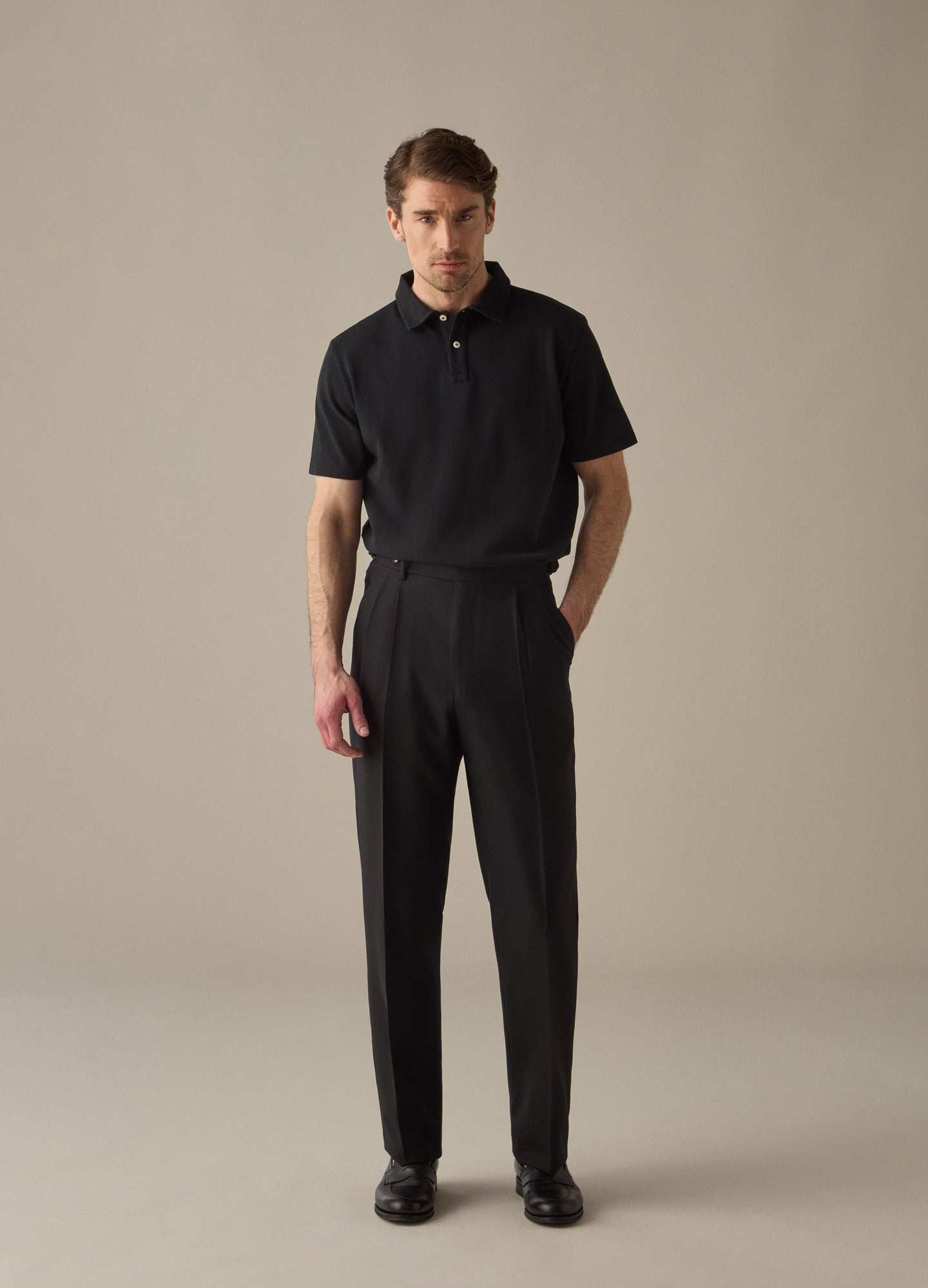 Torkel Short Sleeve Polo Shirt - Black Berg & Berg