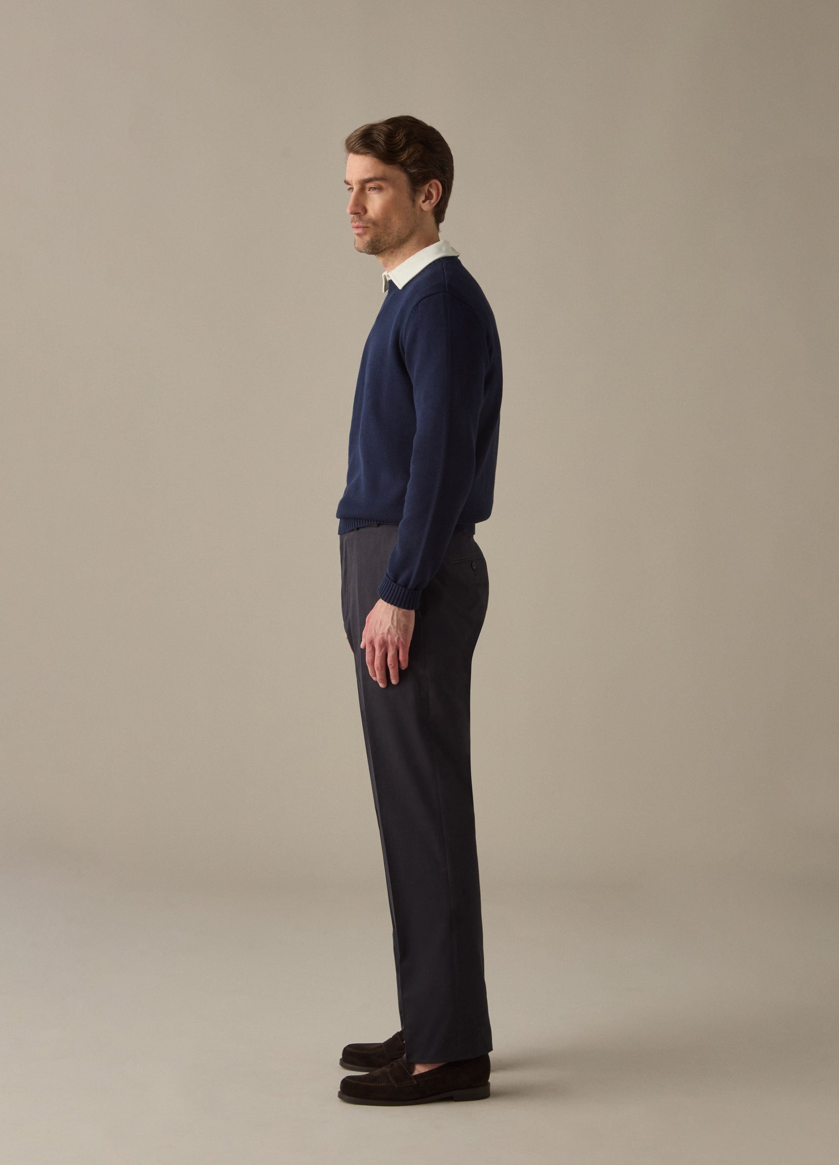 Alfie Cotton Trousers - Navy Berg & Berg