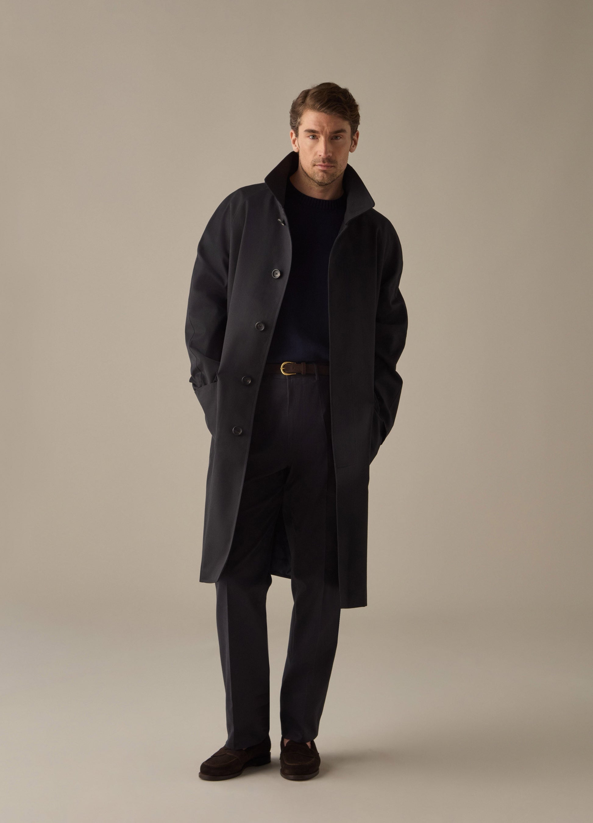 Nelson Raglan Coat - Navy Berg & Berg