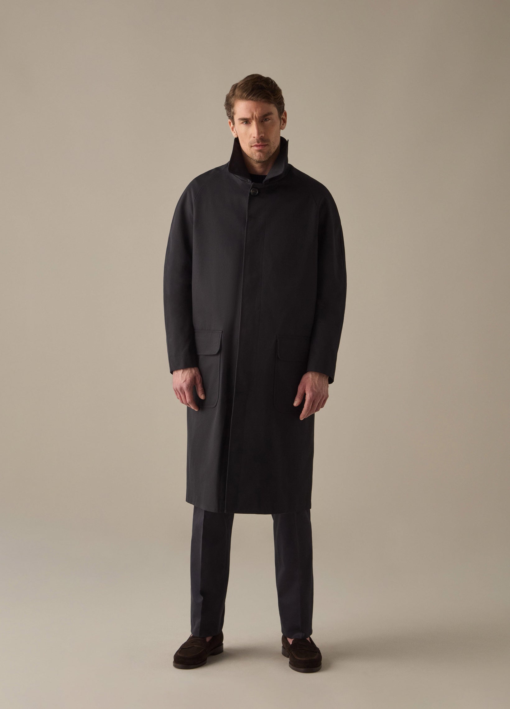 Nelson Raglan Coat - Navy Berg & Berg