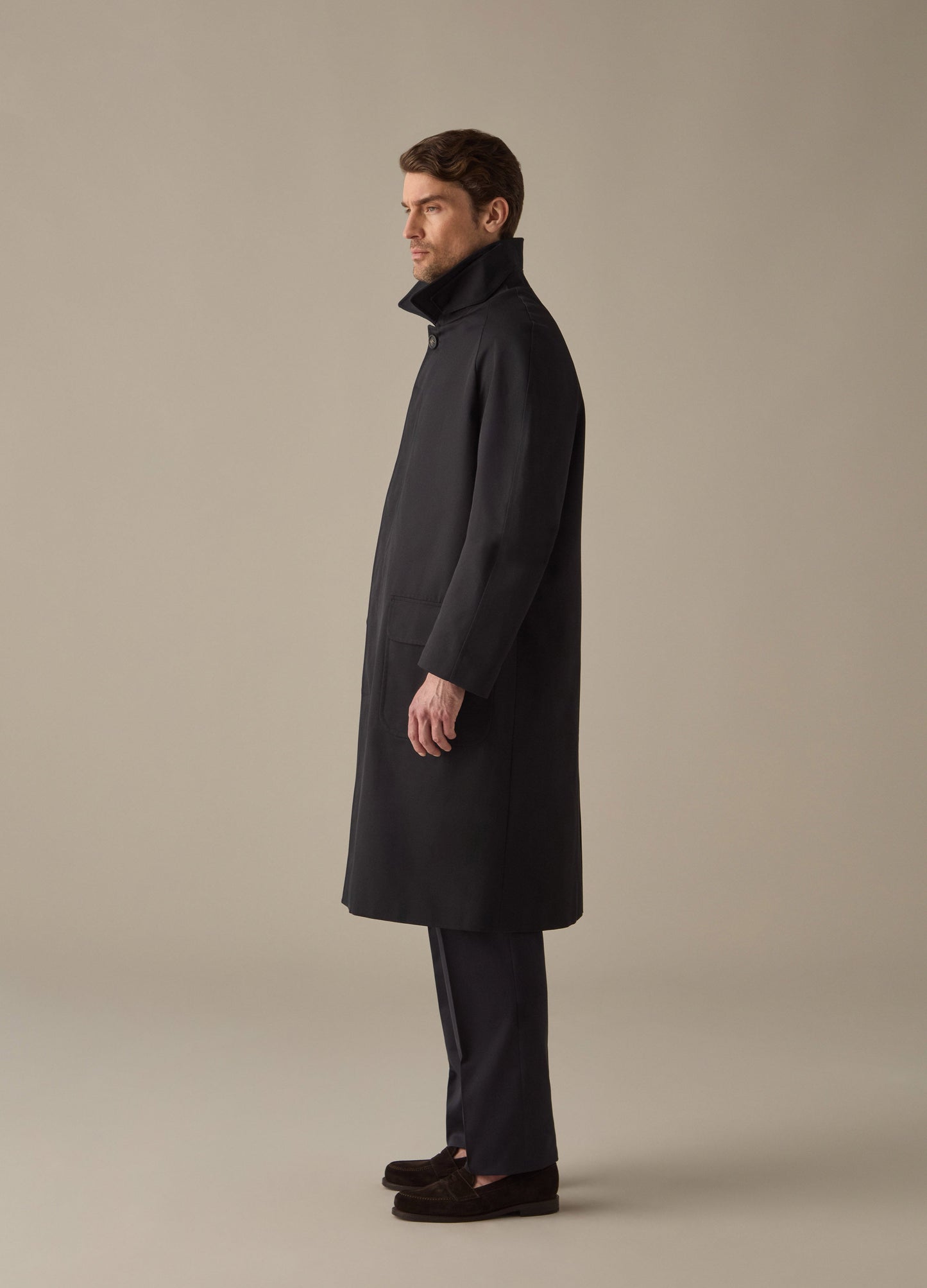 Nelson Raglan Coat - Navy Berg & Berg