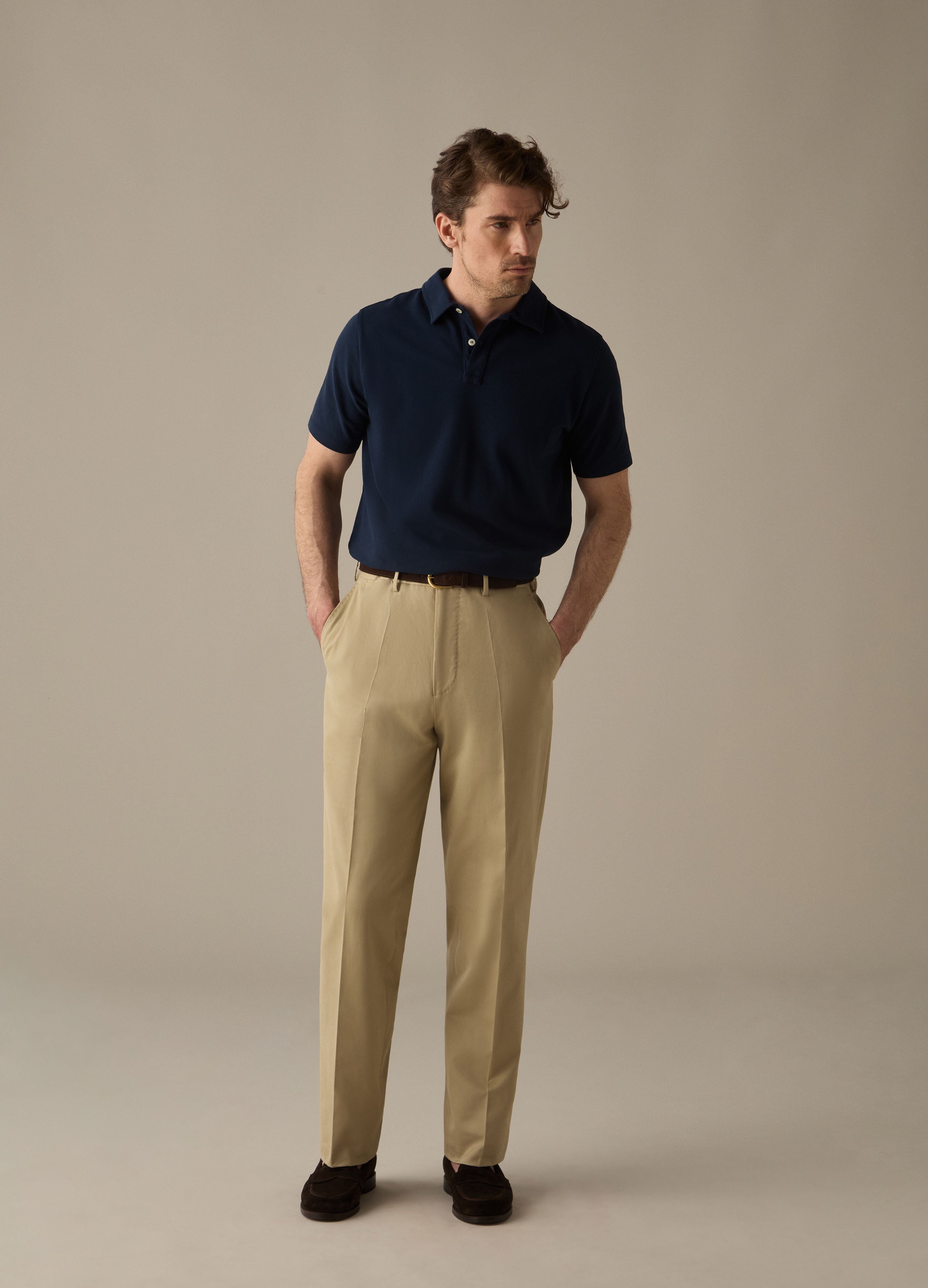 Alfie Cotton Trousers - Sand Berg & Berg