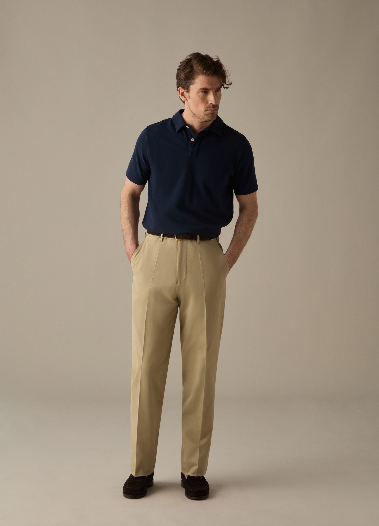 Alfie Cotton Trousers - Sand Berg & Berg