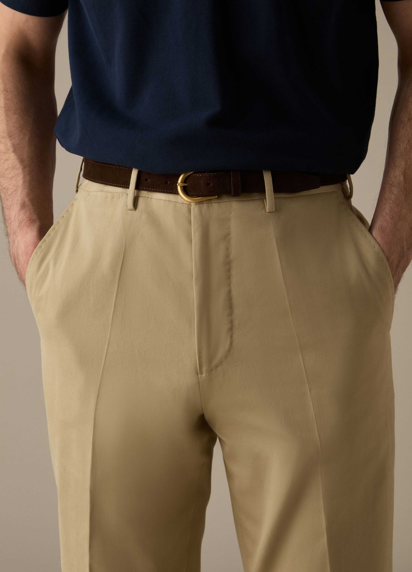 Alfie Cotton Trousers - Sand Berg & Berg