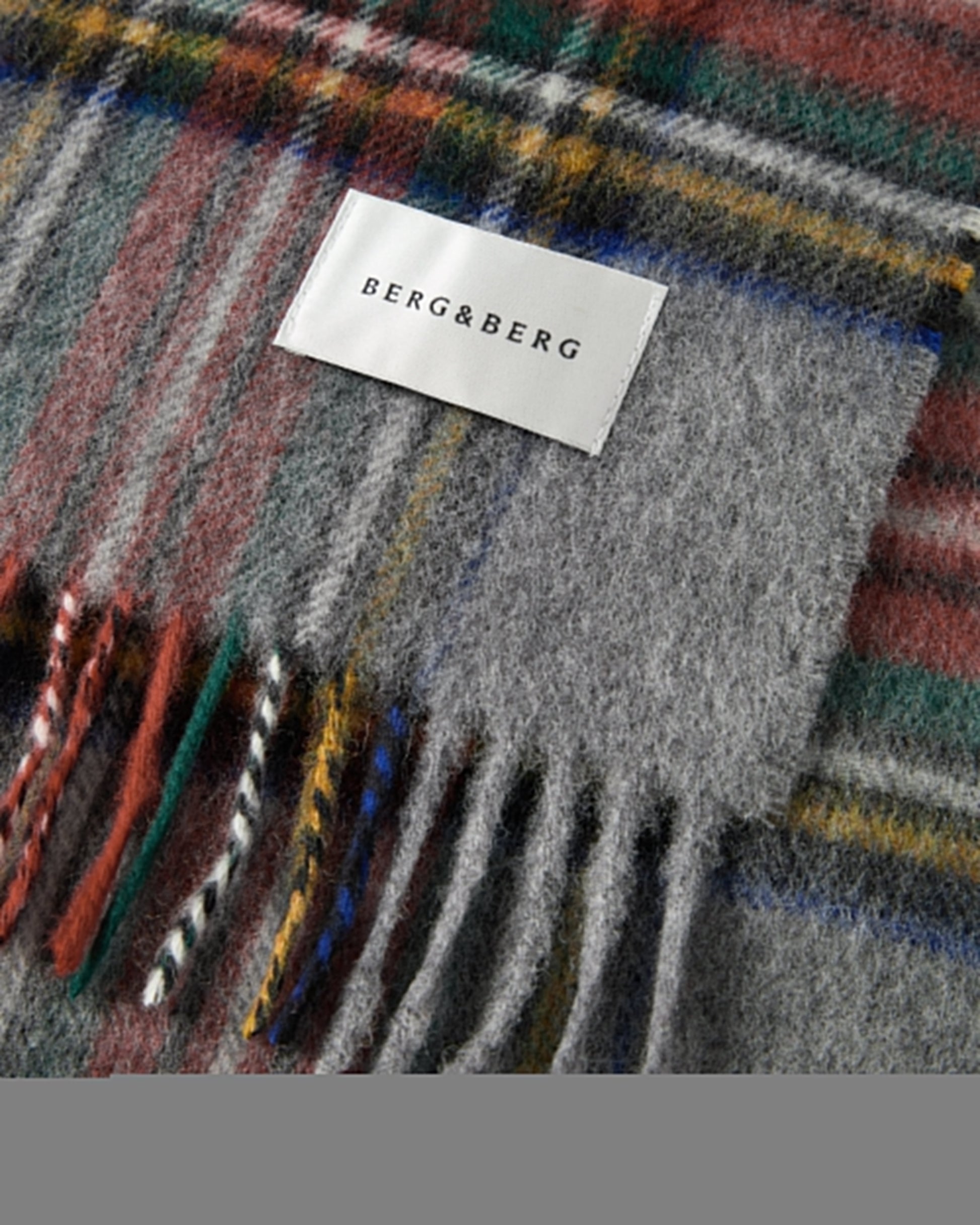 Wool Scarf - Grey Stewart Berg & Berg