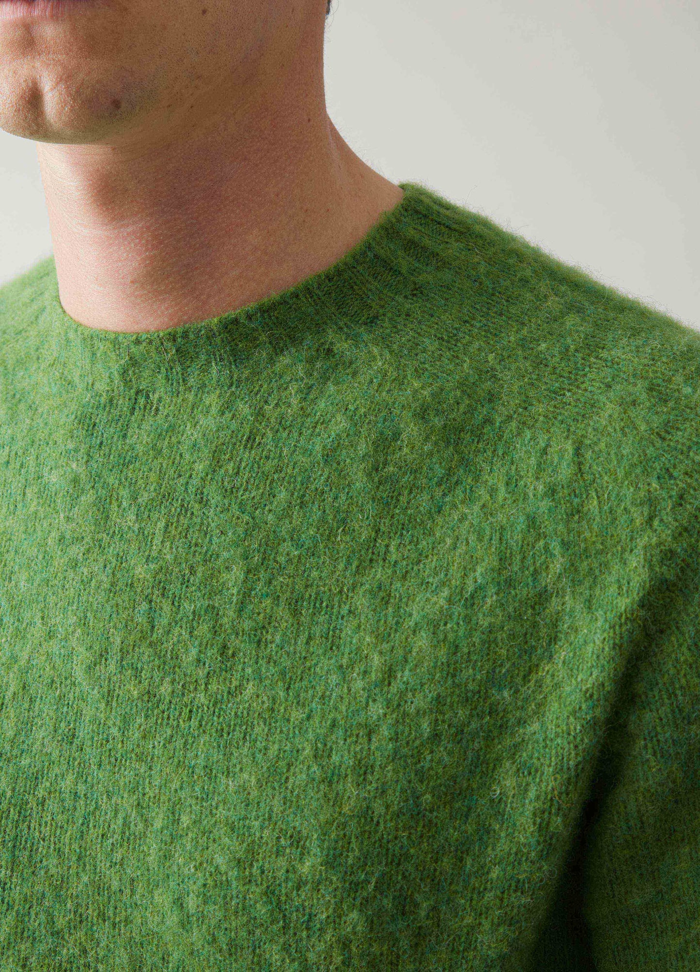 Bobbo Shaggy Crewneck - Green | Berg & Berg