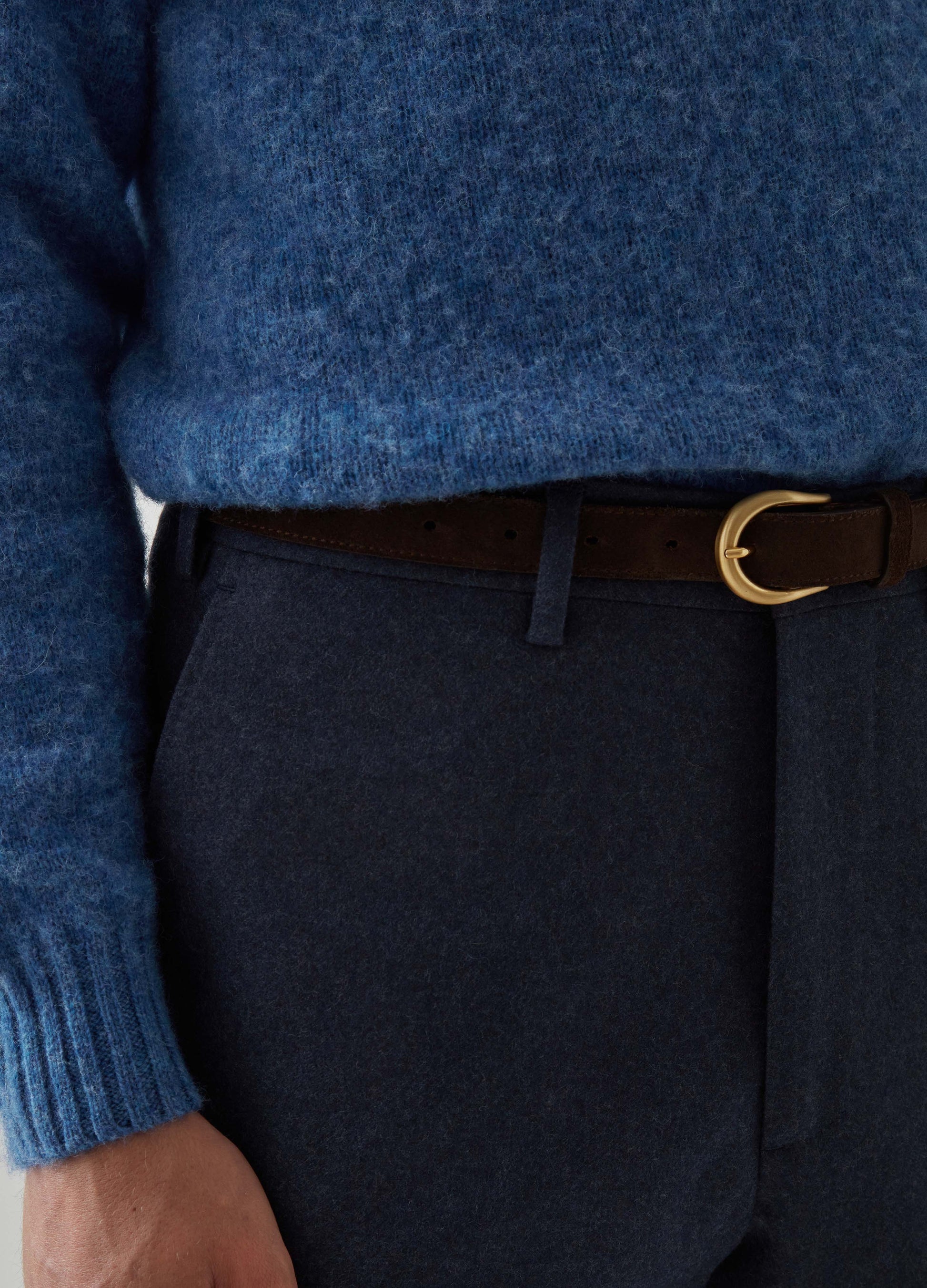 Alf Flannel Trousers - Air Force Blue | Berg & Berg