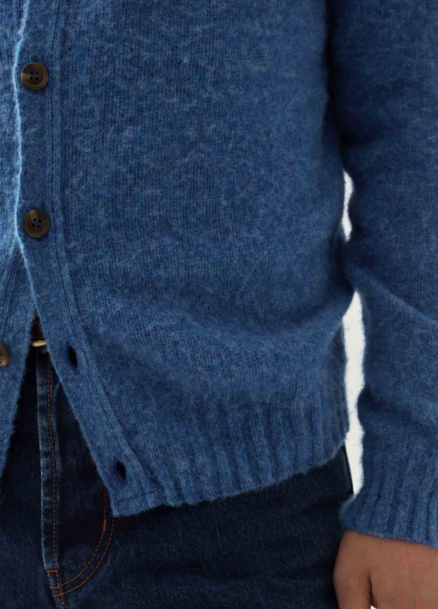 Brian Shaggy Cardigan - Blue | Berg & Berg