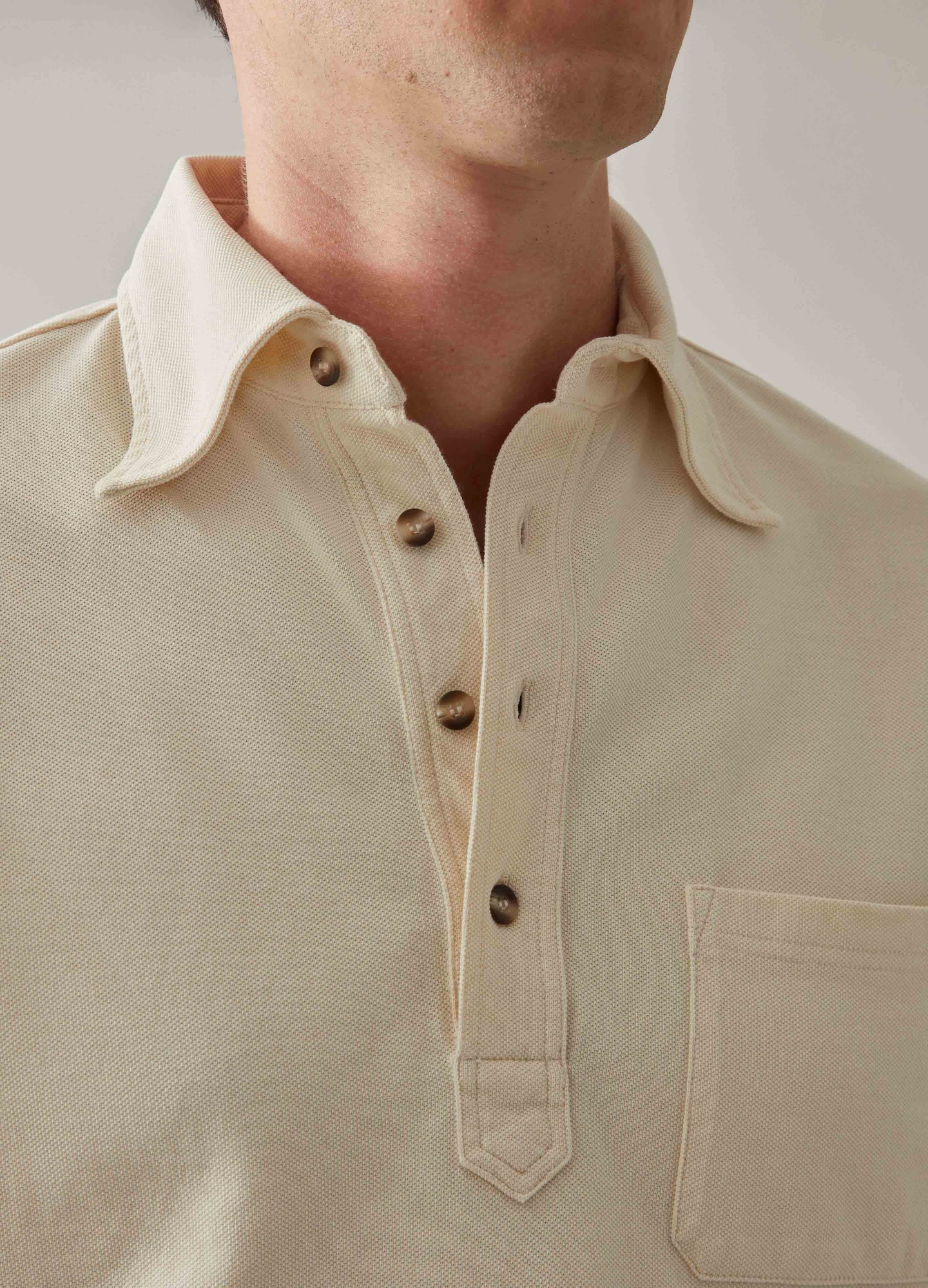 Teddy Long Sleeve Polo Shirt - Sand Berg & Berg