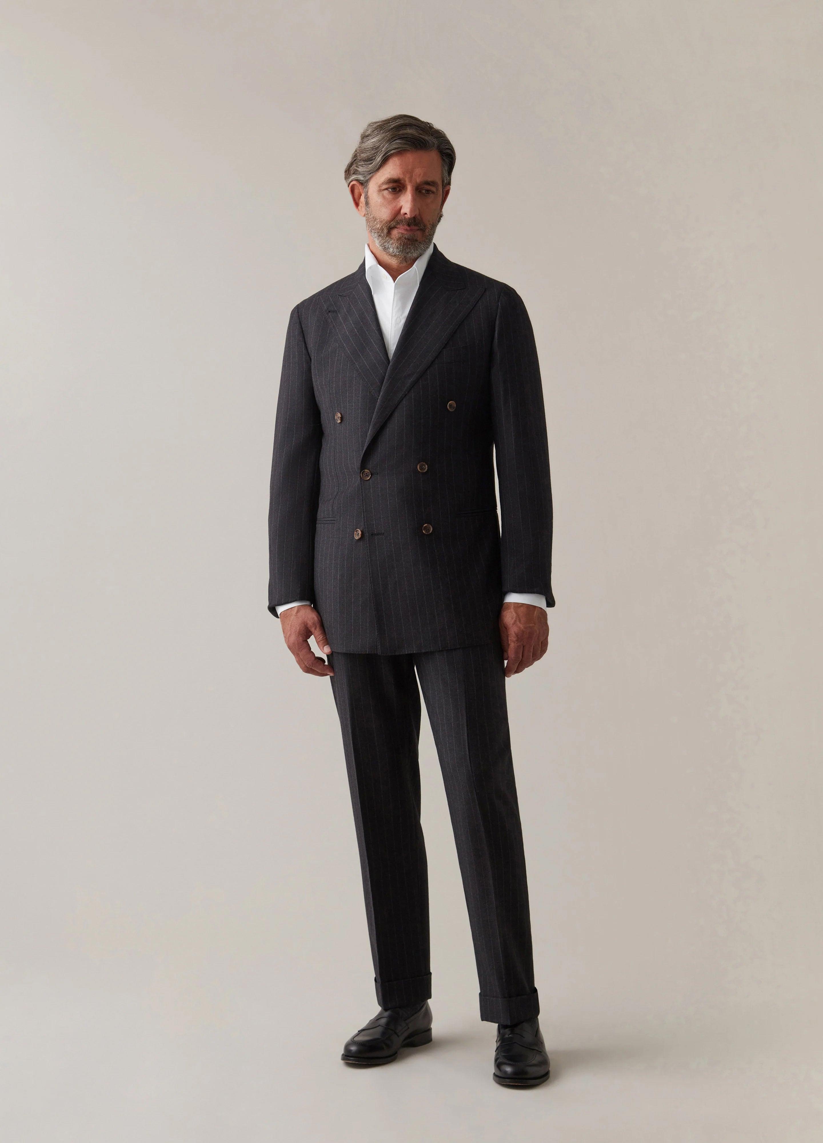 Dylan DB Chalk Stripe Blazer - Charcoal Berg & Berg
