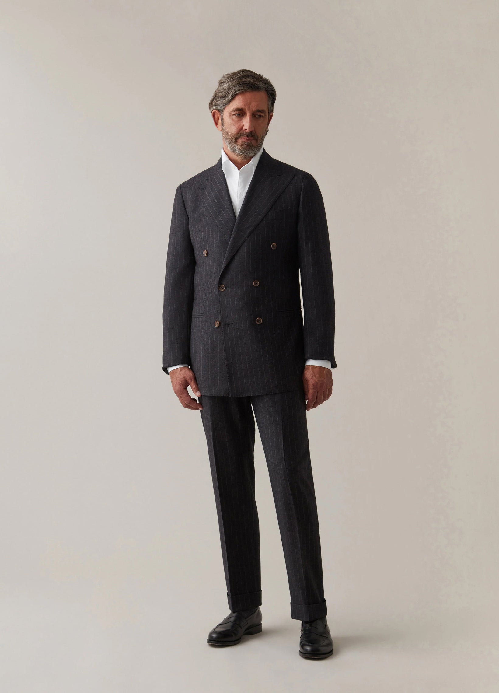 Dylan DB Chalk Stripe Blazer - Charcoal Berg & Berg